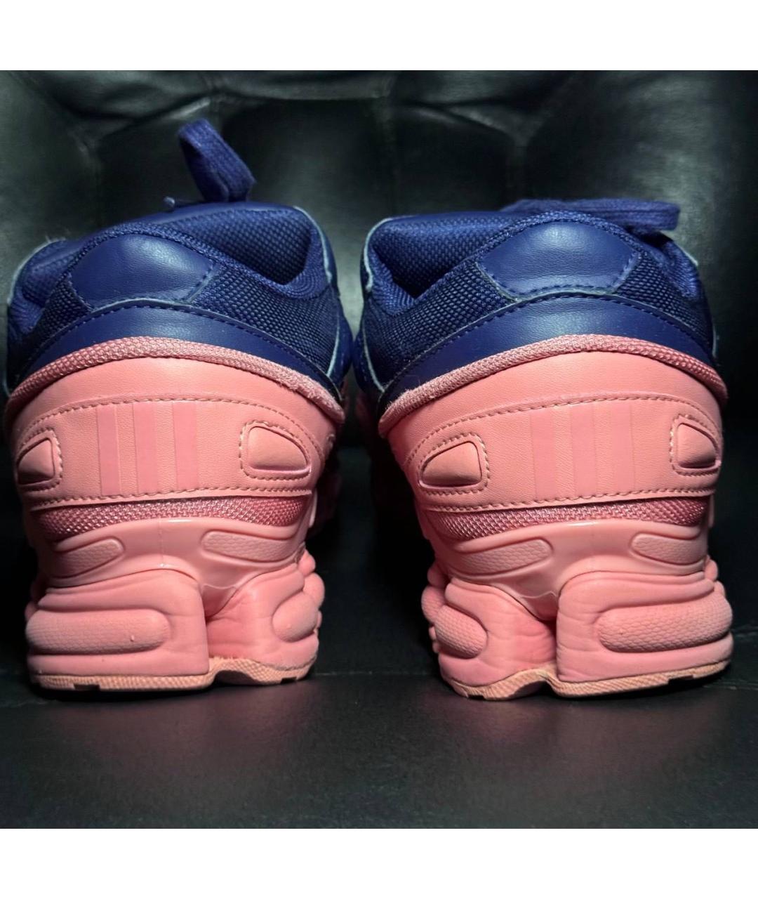 ADIDAS X RAF SIMONS Коралловые текстильные низкие кроссовки / кеды, фото 2