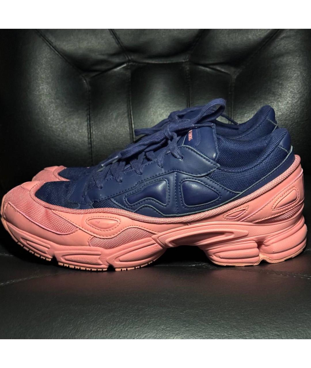 ADIDAS X RAF SIMONS Коралловые текстильные низкие кроссовки / кеды, фото 3