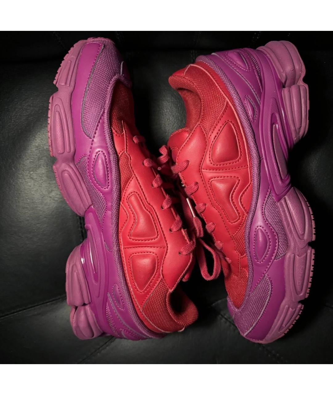 ADIDAS X RAF SIMONS Красные текстильные низкие кроссовки / кеды, фото 4