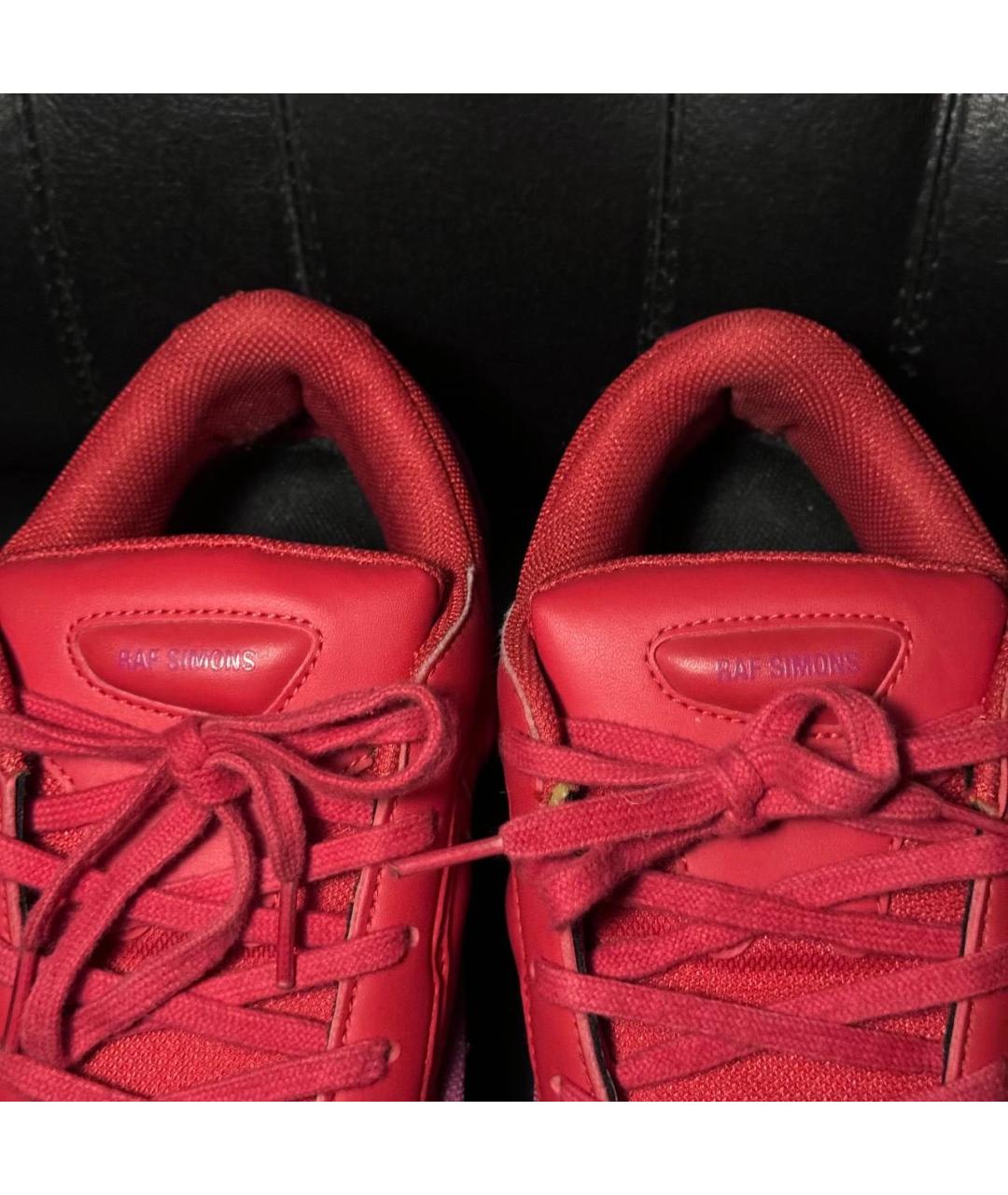 ADIDAS X RAF SIMONS Красные текстильные низкие кроссовки / кеды, фото 8
