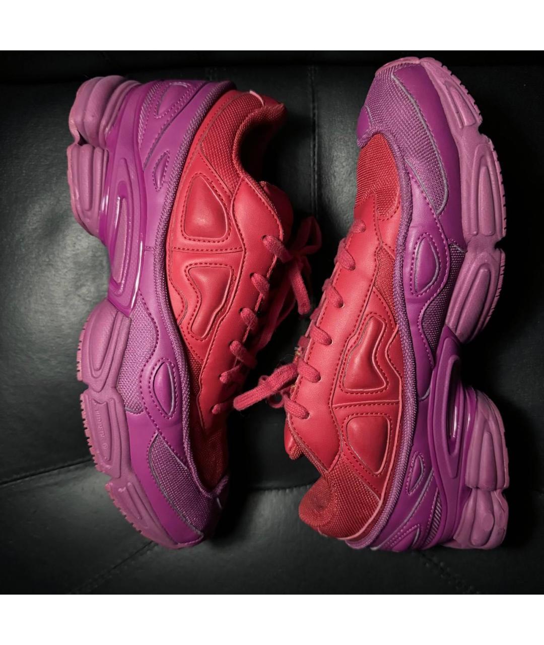 ADIDAS X RAF SIMONS Красные текстильные низкие кроссовки / кеды, фото 5