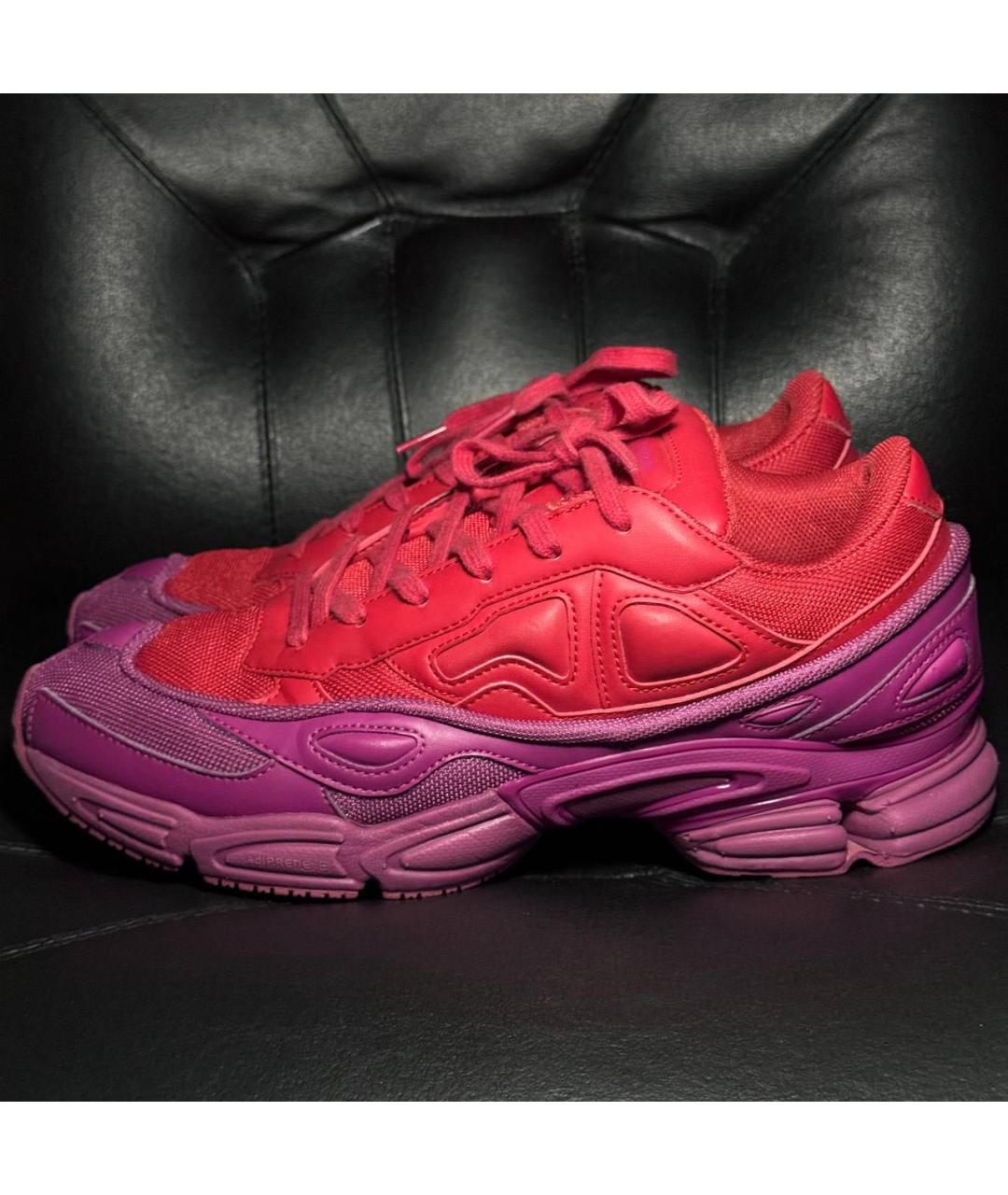 ADIDAS X RAF SIMONS Красные текстильные низкие кроссовки / кеды, фото 3