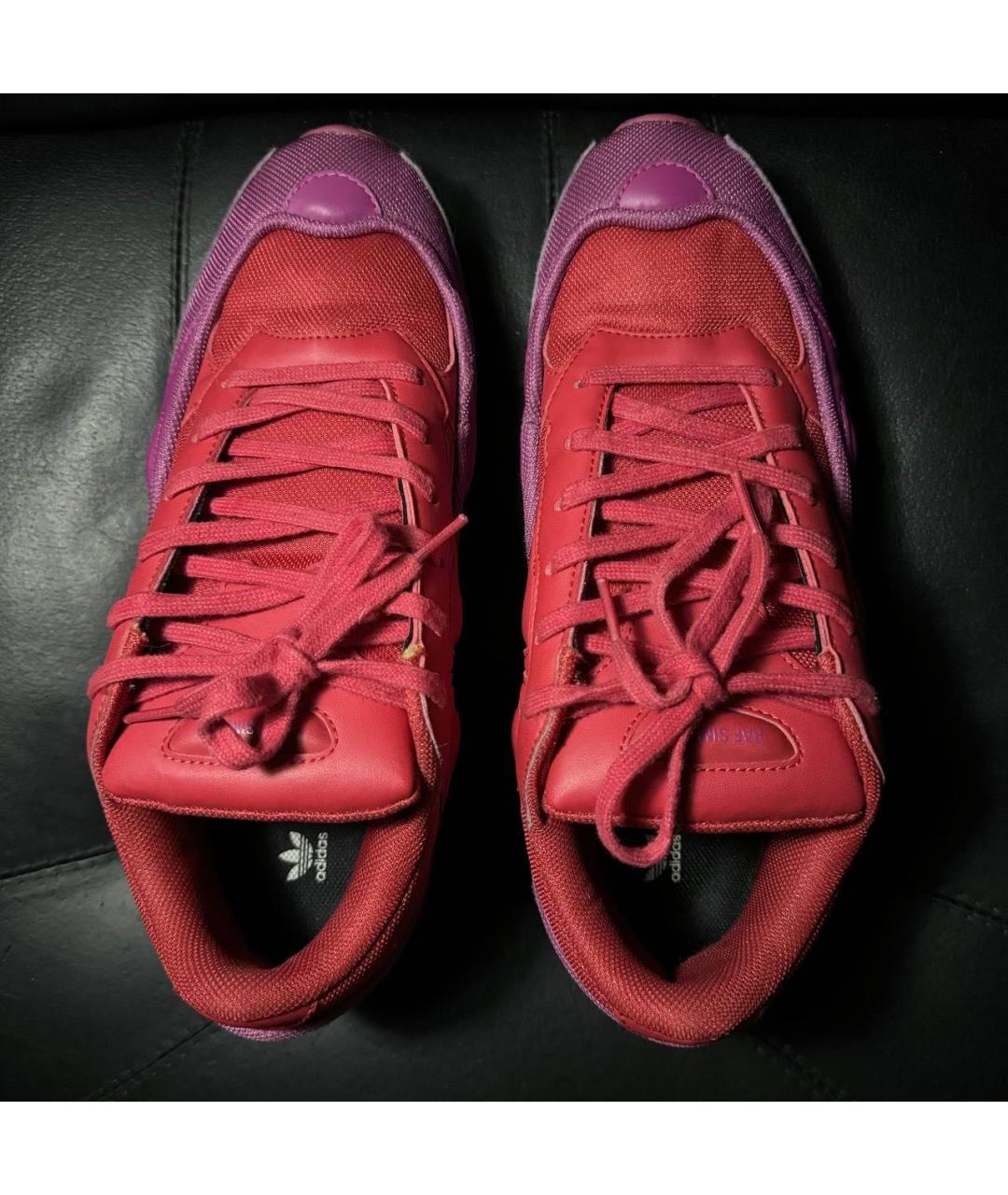 ADIDAS X RAF SIMONS Красные текстильные низкие кроссовки / кеды, фото 7