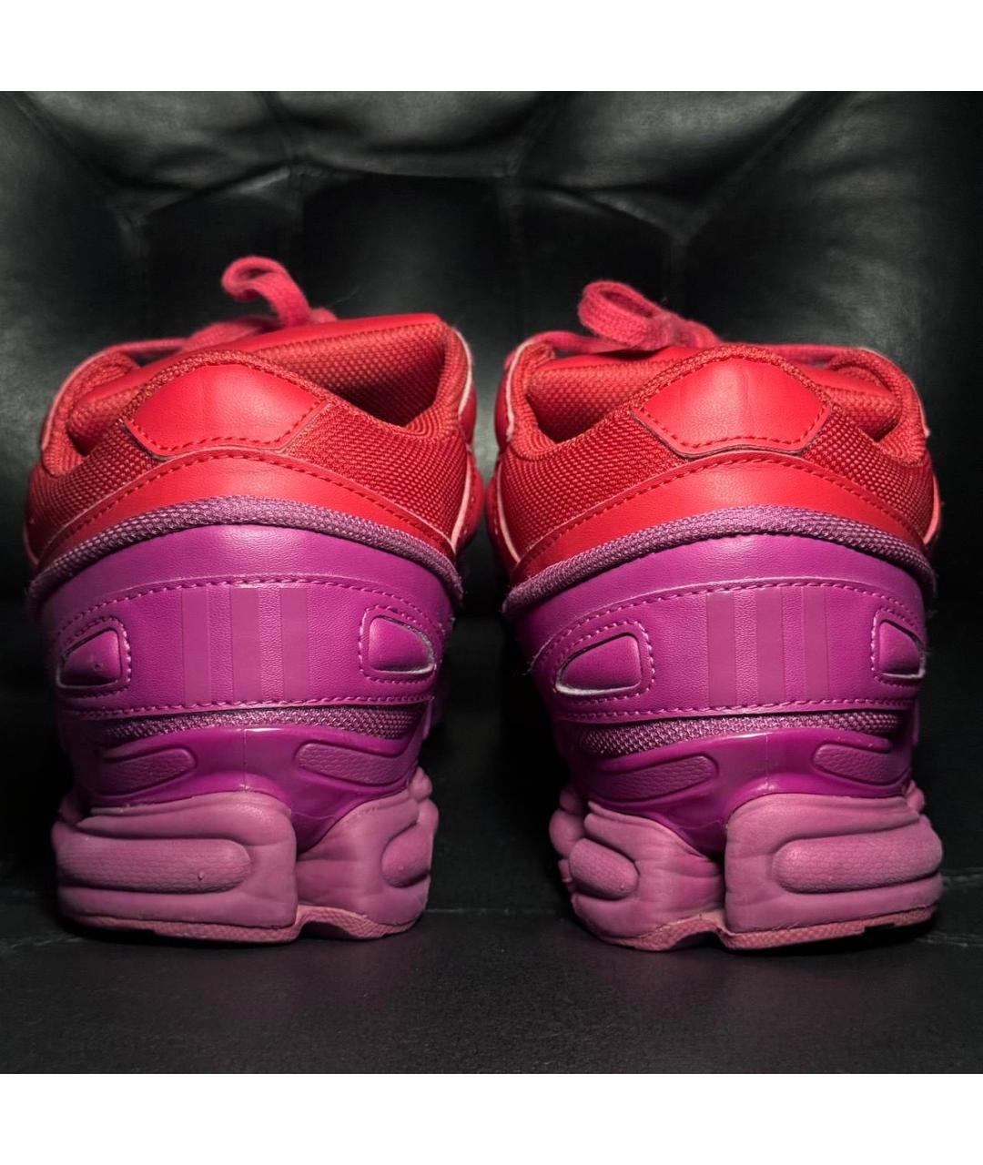 ADIDAS X RAF SIMONS Красные текстильные низкие кроссовки / кеды, фото 2