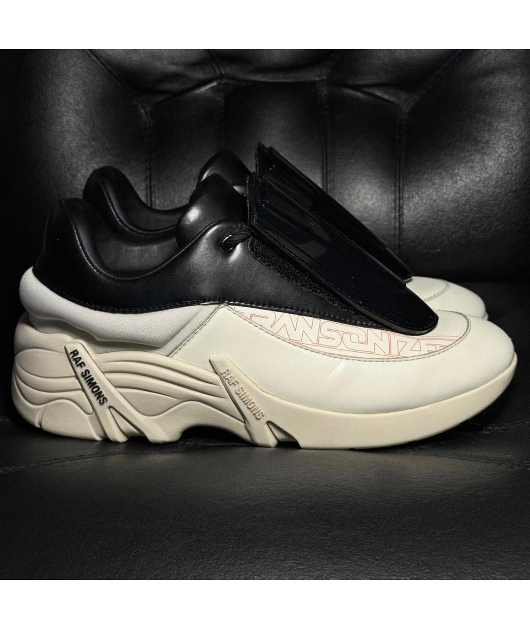 RAF SIMONS Белые текстильные низкие кроссовки / кеды, фото 9