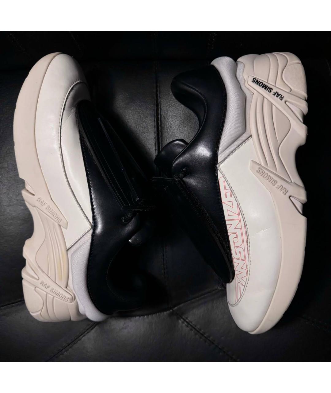 RAF SIMONS Белые текстильные низкие кроссовки / кеды, фото 5