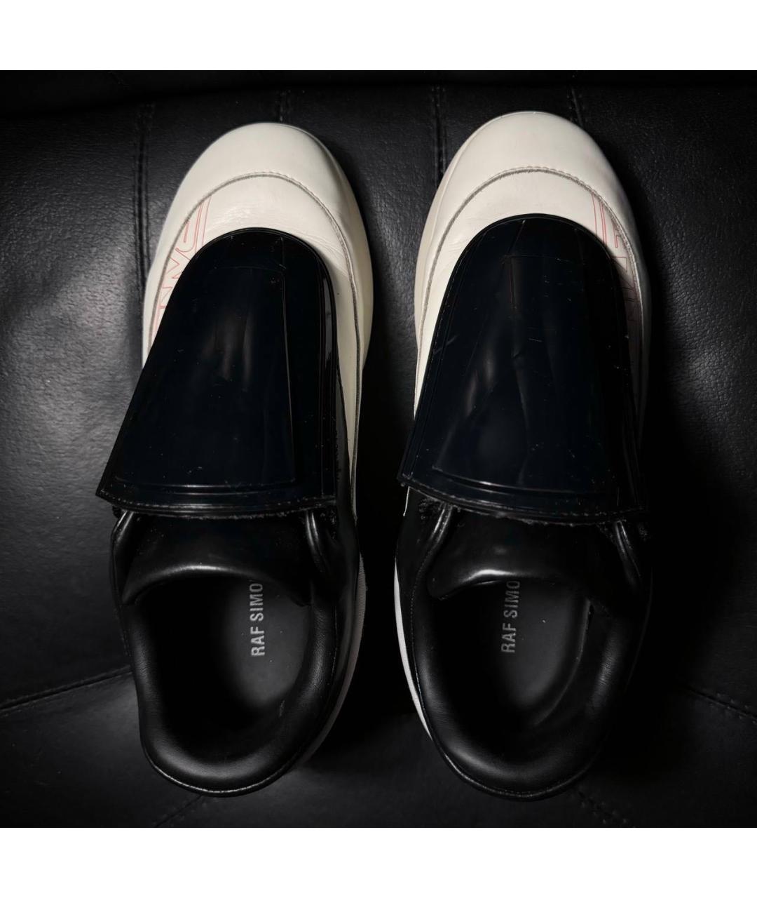 RAF SIMONS Белые текстильные низкие кроссовки / кеды, фото 8