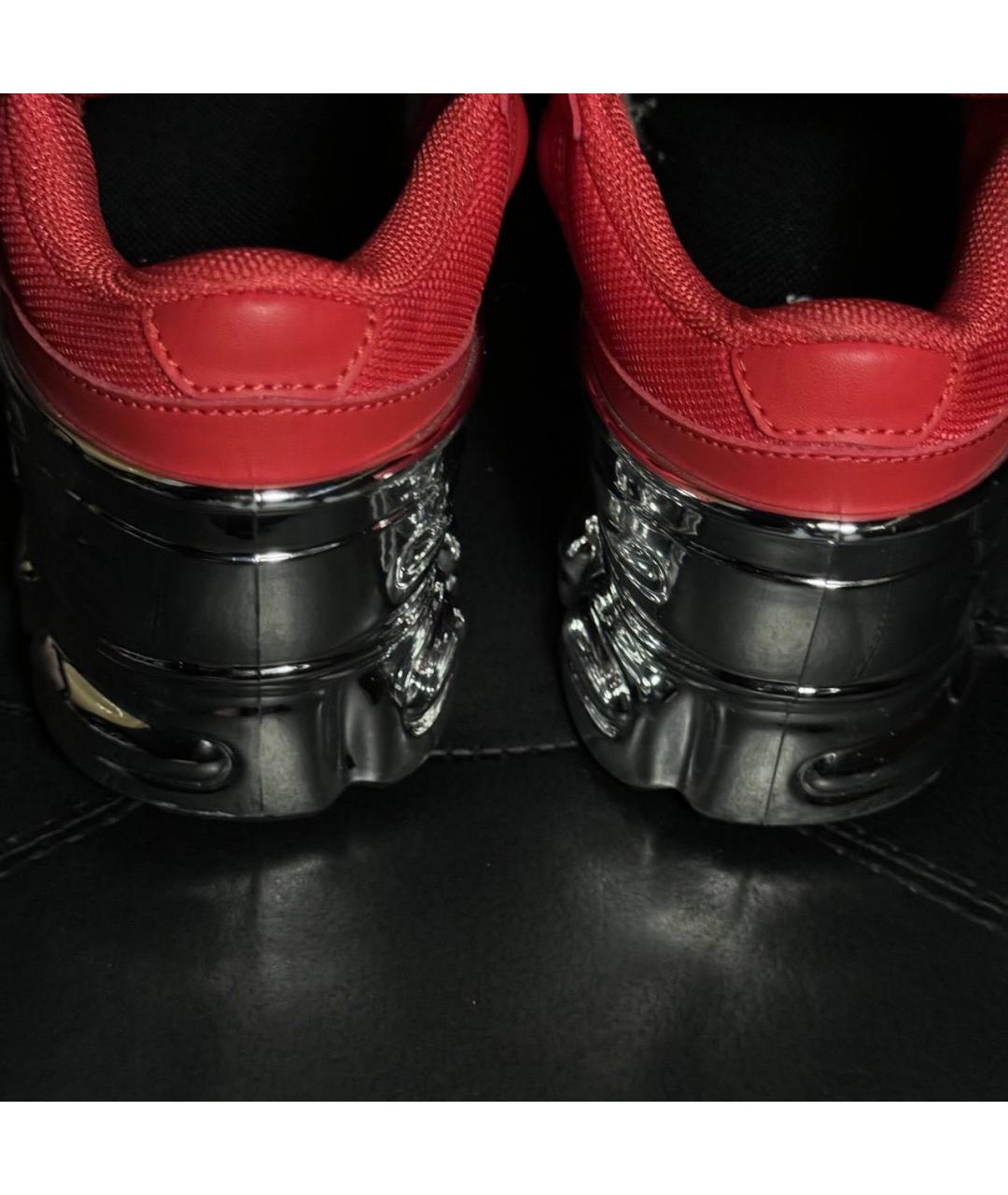 ADIDAS X RAF SIMONS Красные текстильные низкие кроссовки / кеды, фото 2