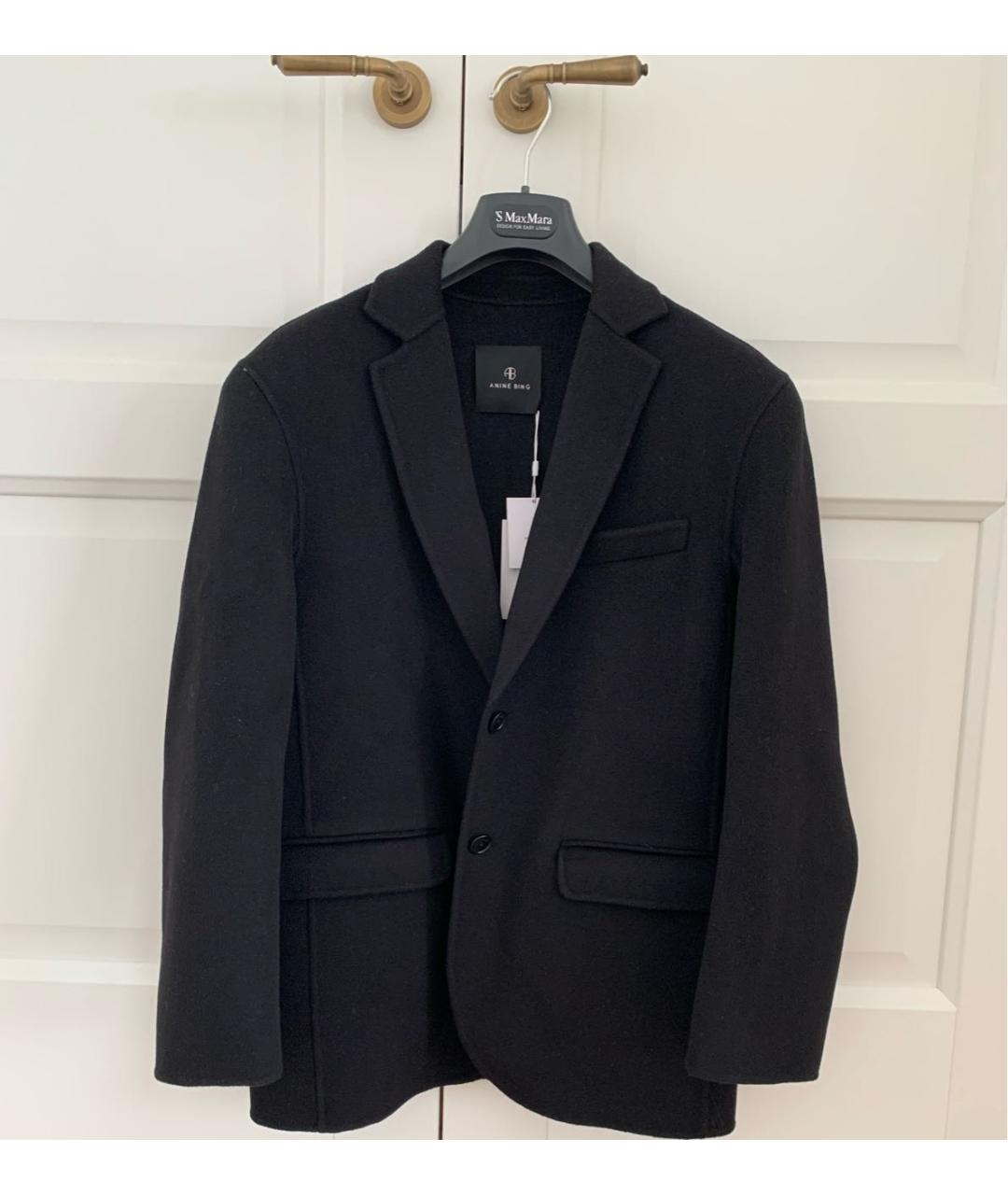 ANINE BING Черный шерстяной жакет/пиджак, фото 2