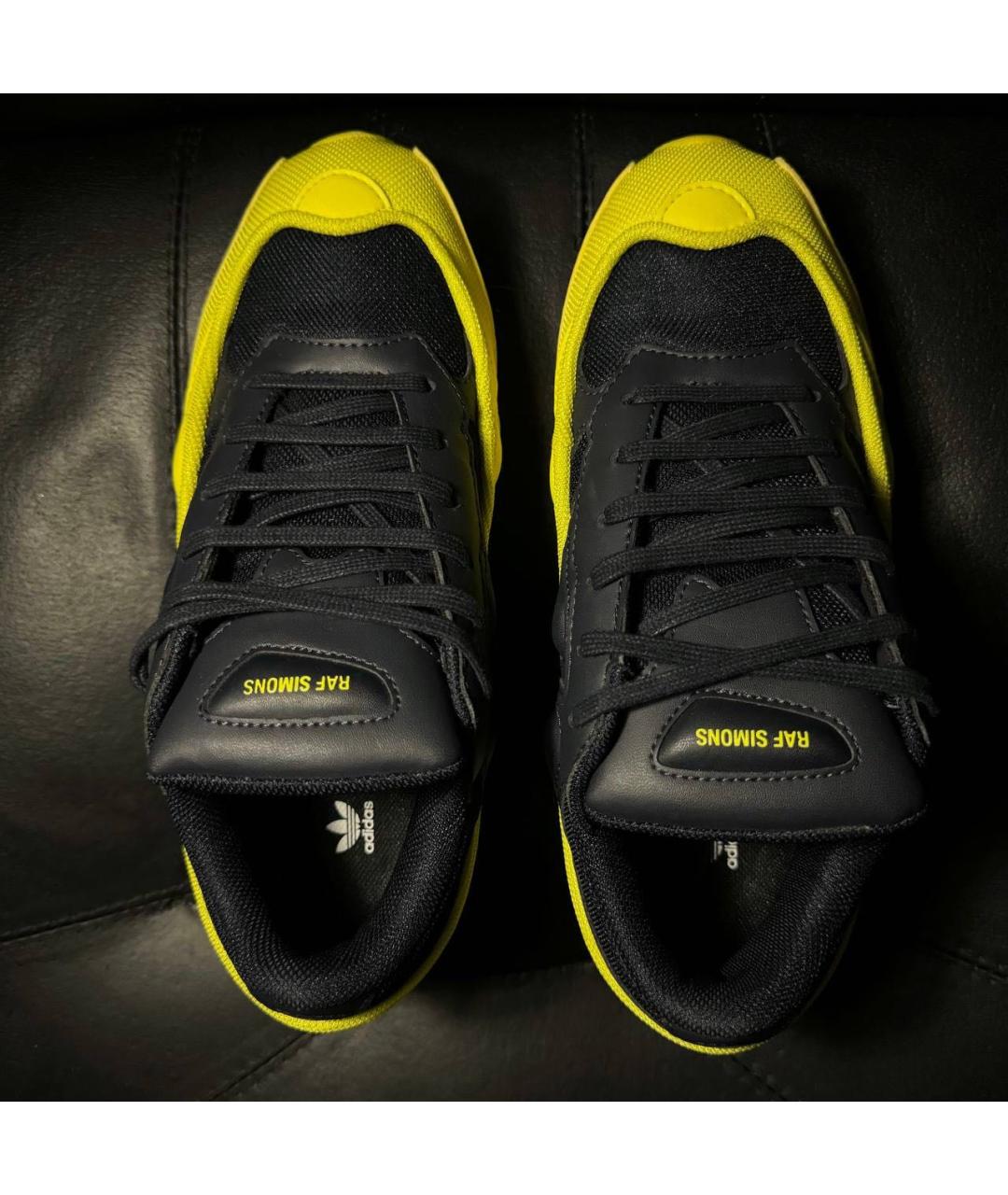 ADIDAS X RAF SIMONS Желтые текстильные низкие кроссовки / кеды, фото 7