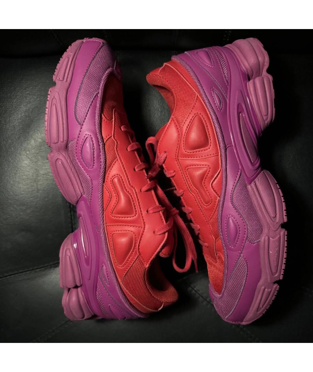 ADIDAS X RAF SIMONS Красные текстильные низкие кроссовки / кеды, фото 5