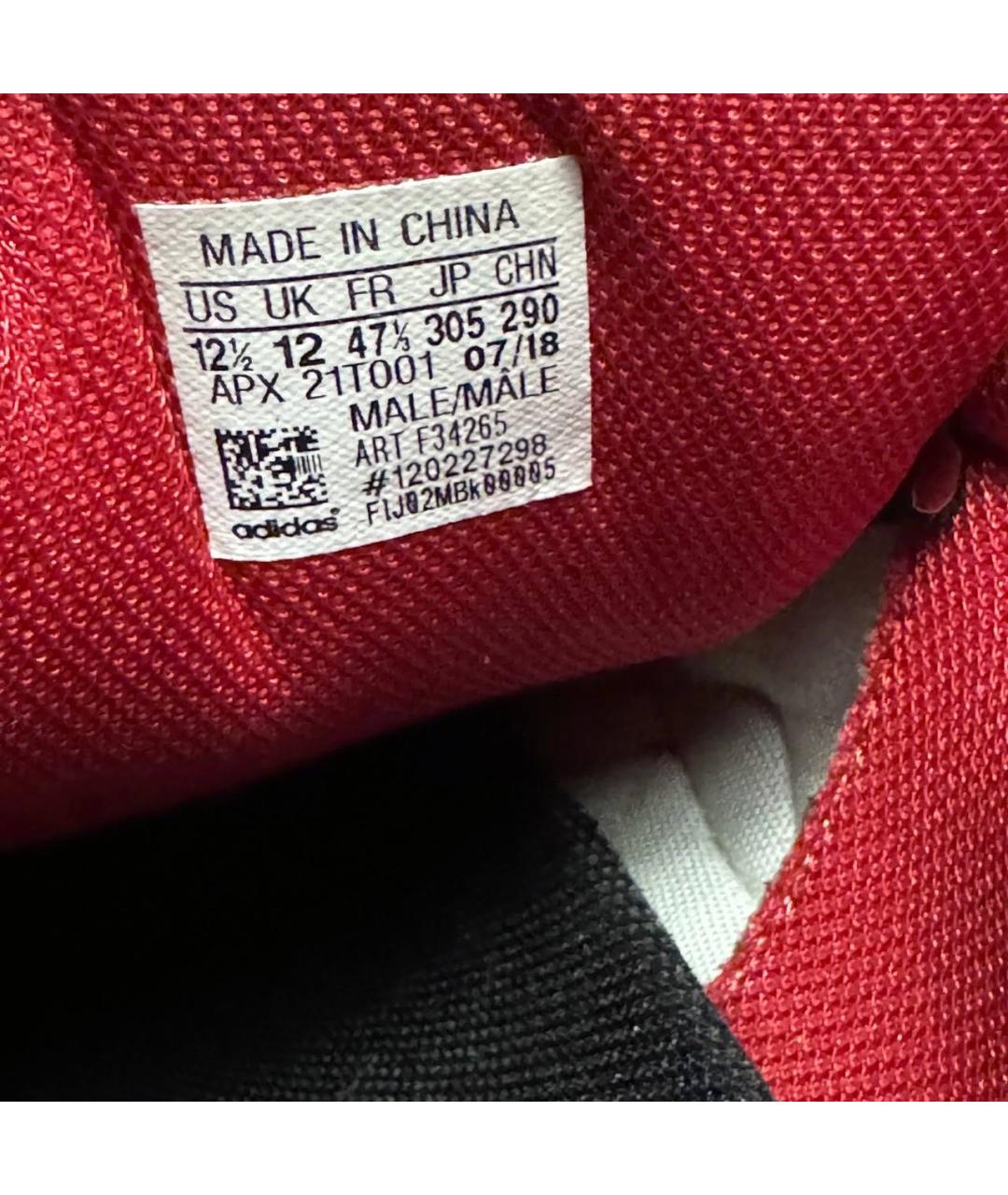 ADIDAS X RAF SIMONS Красные текстильные низкие кроссовки / кеды, фото 6