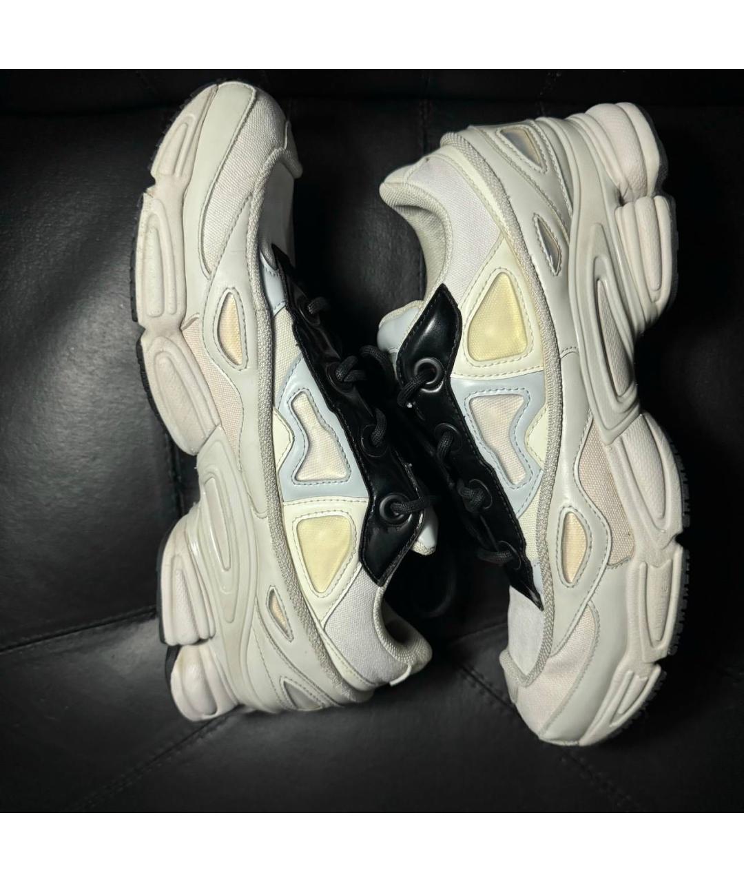 ADIDAS X RAF SIMONS Белые текстильные низкие кроссовки / кеды, фото 4