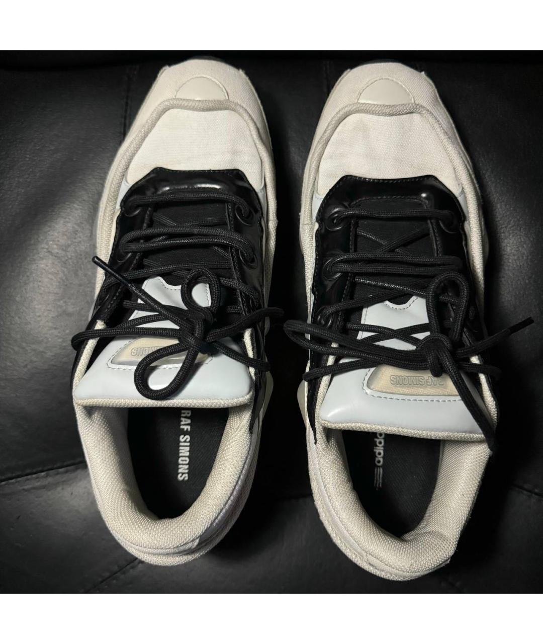 ADIDAS X RAF SIMONS Белые текстильные низкие кроссовки / кеды, фото 8