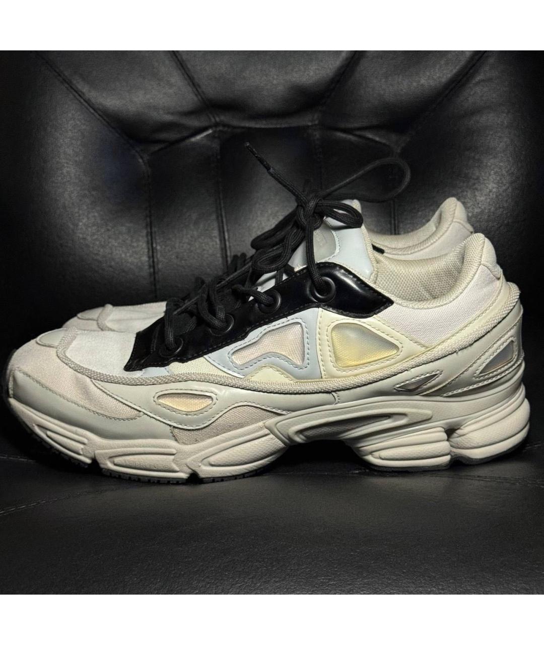 ADIDAS X RAF SIMONS Белые текстильные низкие кроссовки / кеды, фото 3