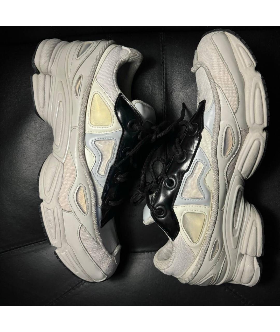 ADIDAS X RAF SIMONS Белые текстильные низкие кроссовки / кеды, фото 5