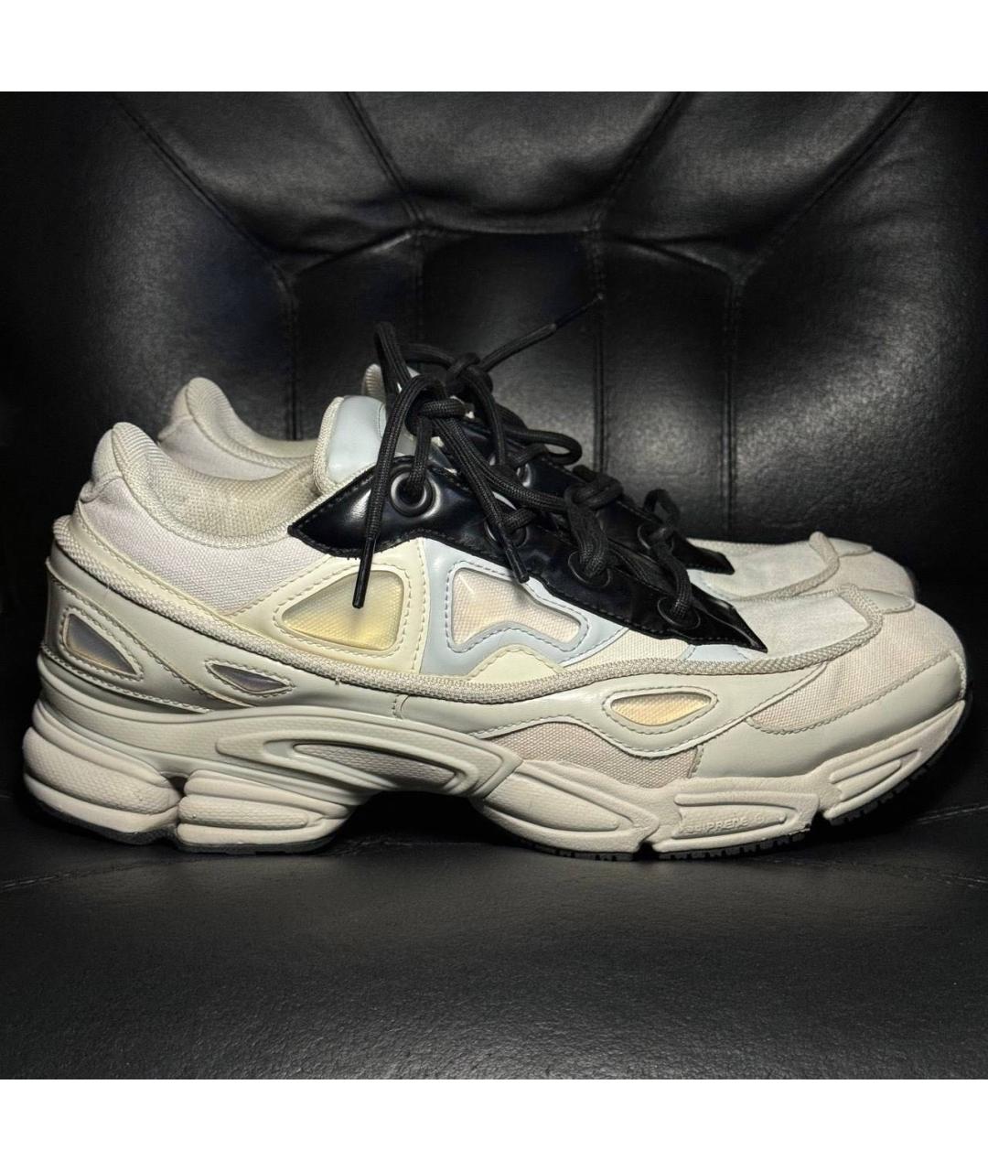 ADIDAS X RAF SIMONS Белые текстильные низкие кроссовки / кеды, фото 9