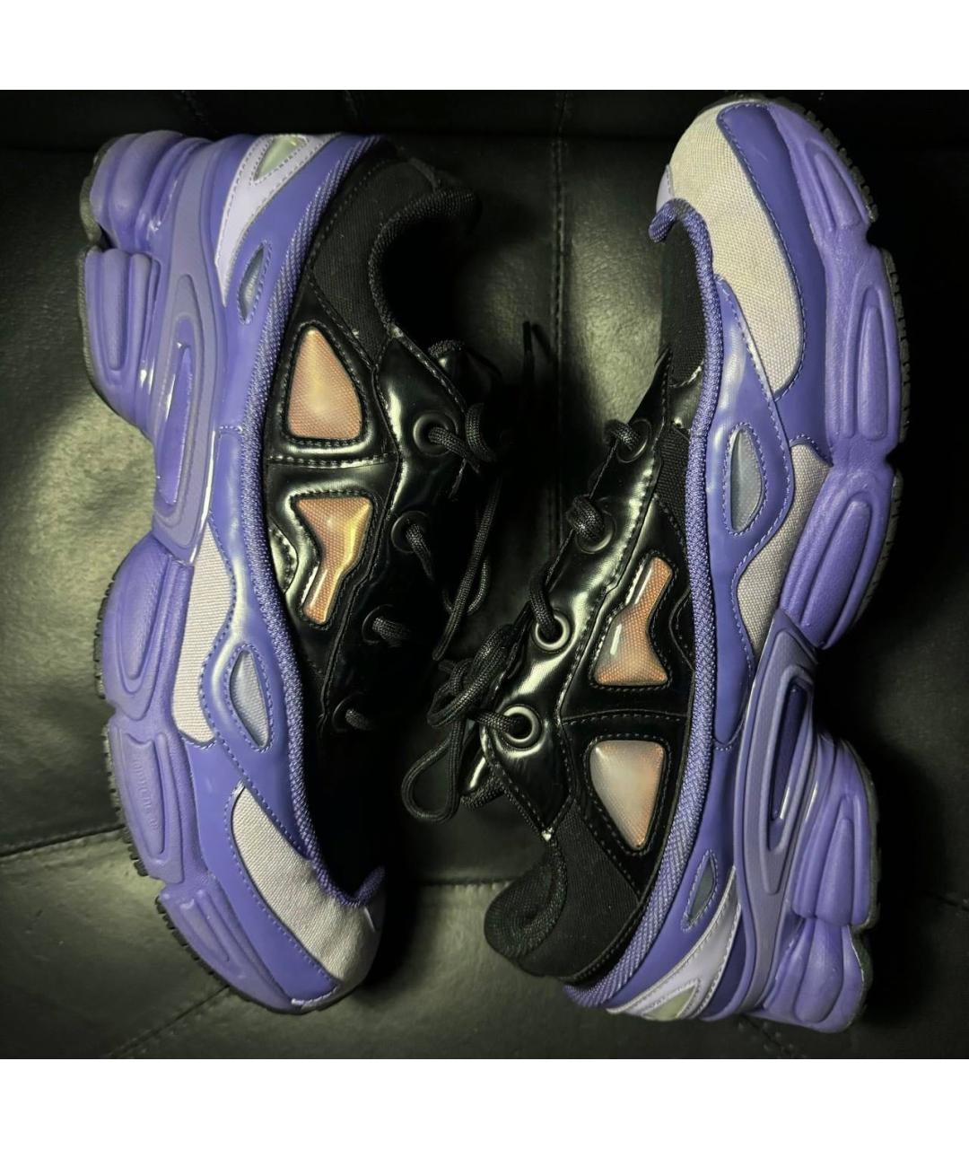 ADIDAS X RAF SIMONS Фиолетовые текстильные низкие кроссовки / кеды, фото 4