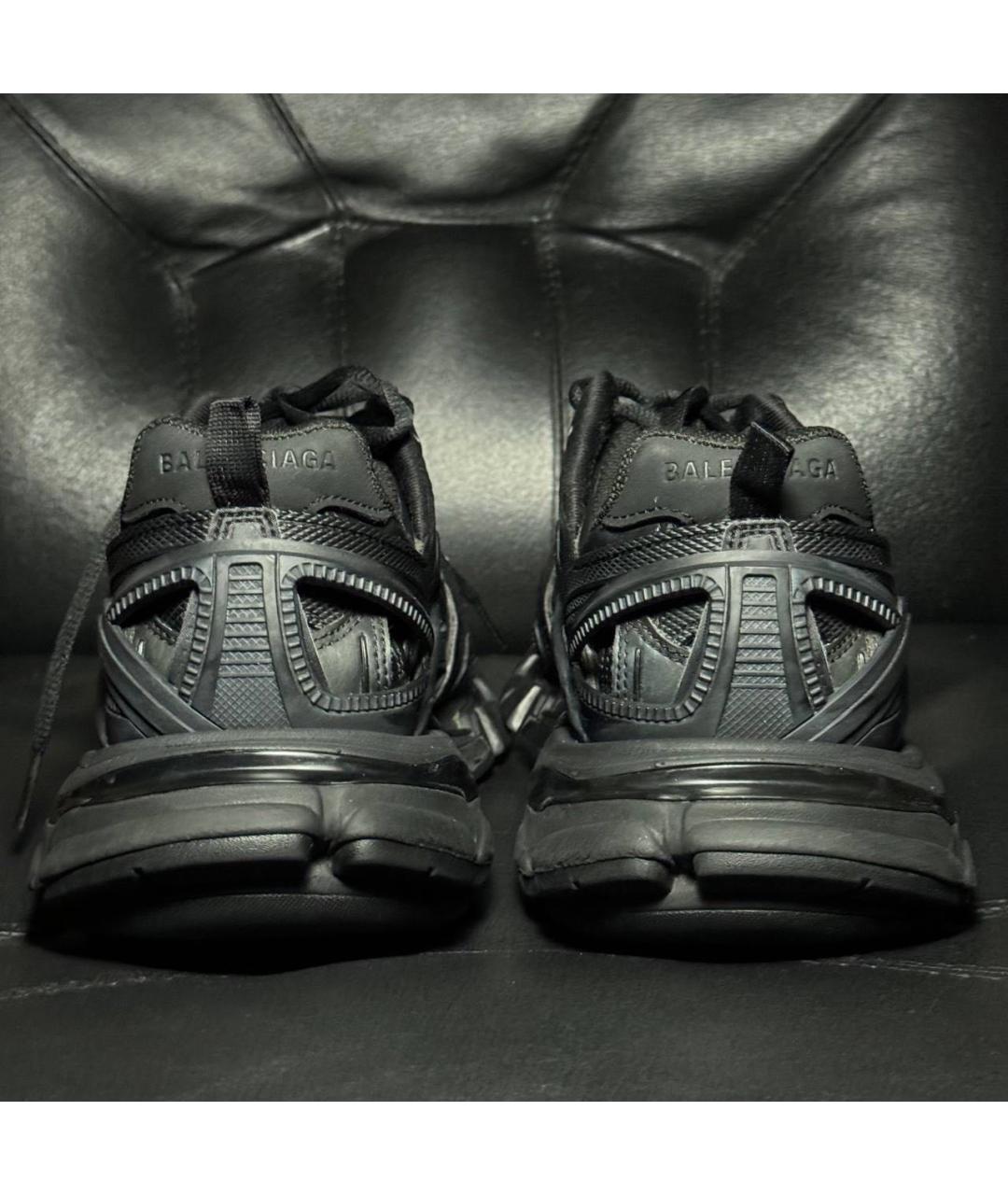 BALENCIAGA Черные текстильные низкие кроссовки / кеды, фото 2
