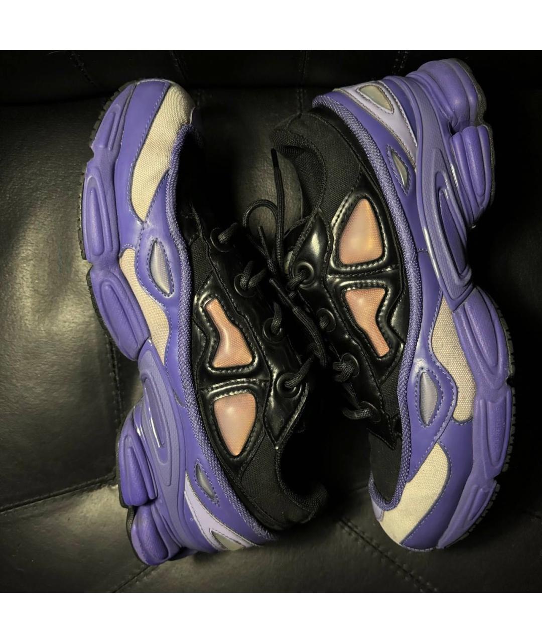 ADIDAS X RAF SIMONS Фиолетовые текстильные низкие кроссовки / кеды, фото 3