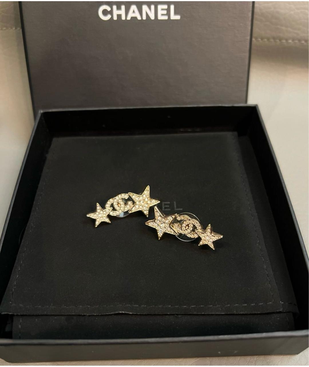 CHANEL Золотые серьги, фото 2