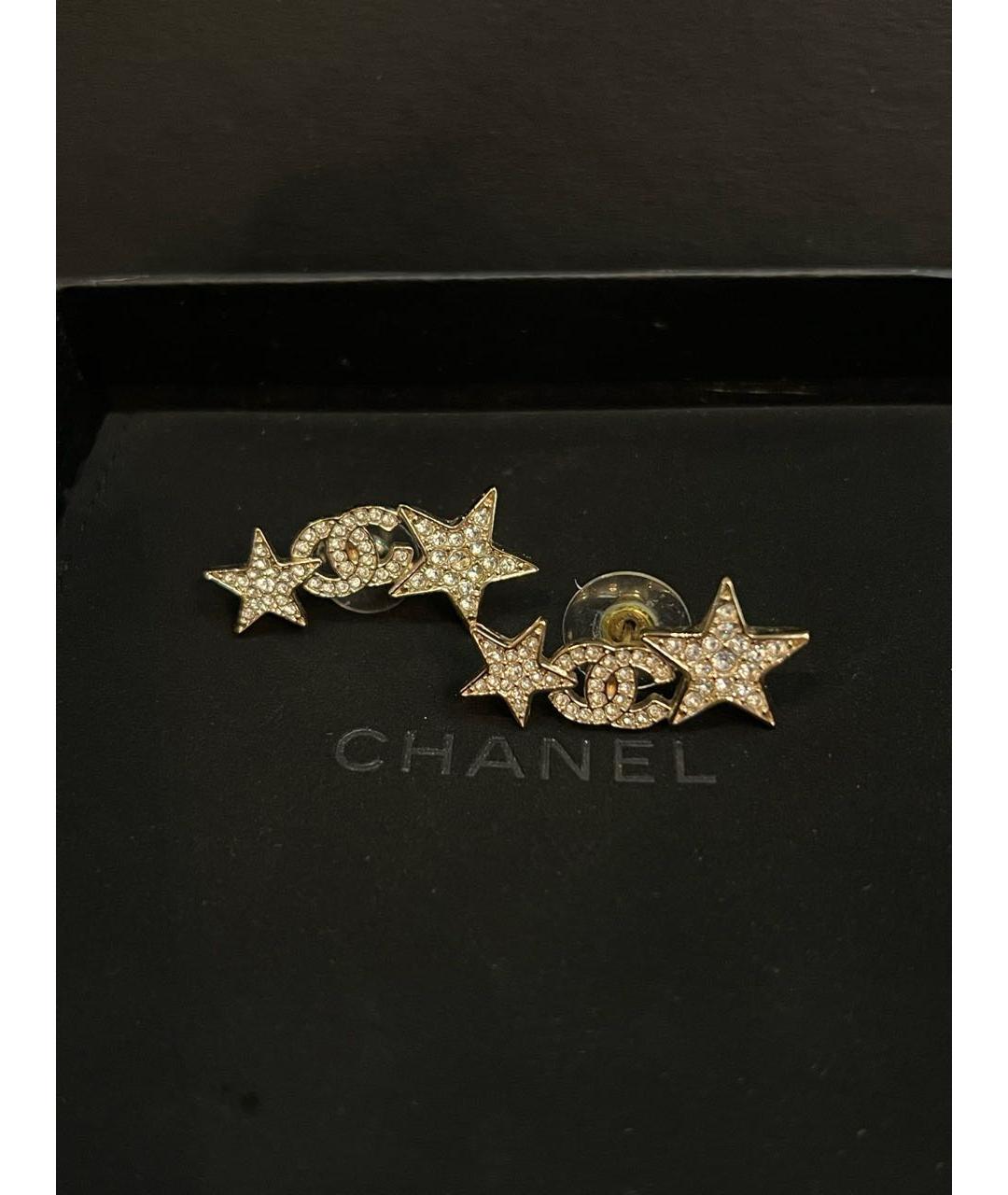 CHANEL Золотые серьги, фото 3