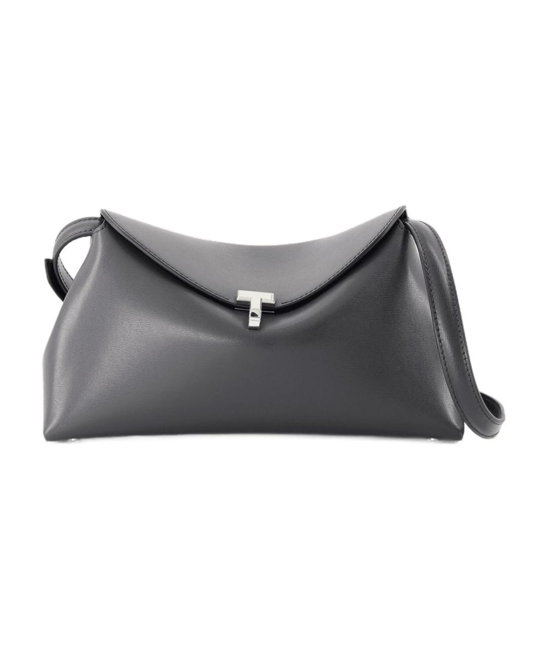 TOTEME Черная кожаная сумка через плечо, фото 4