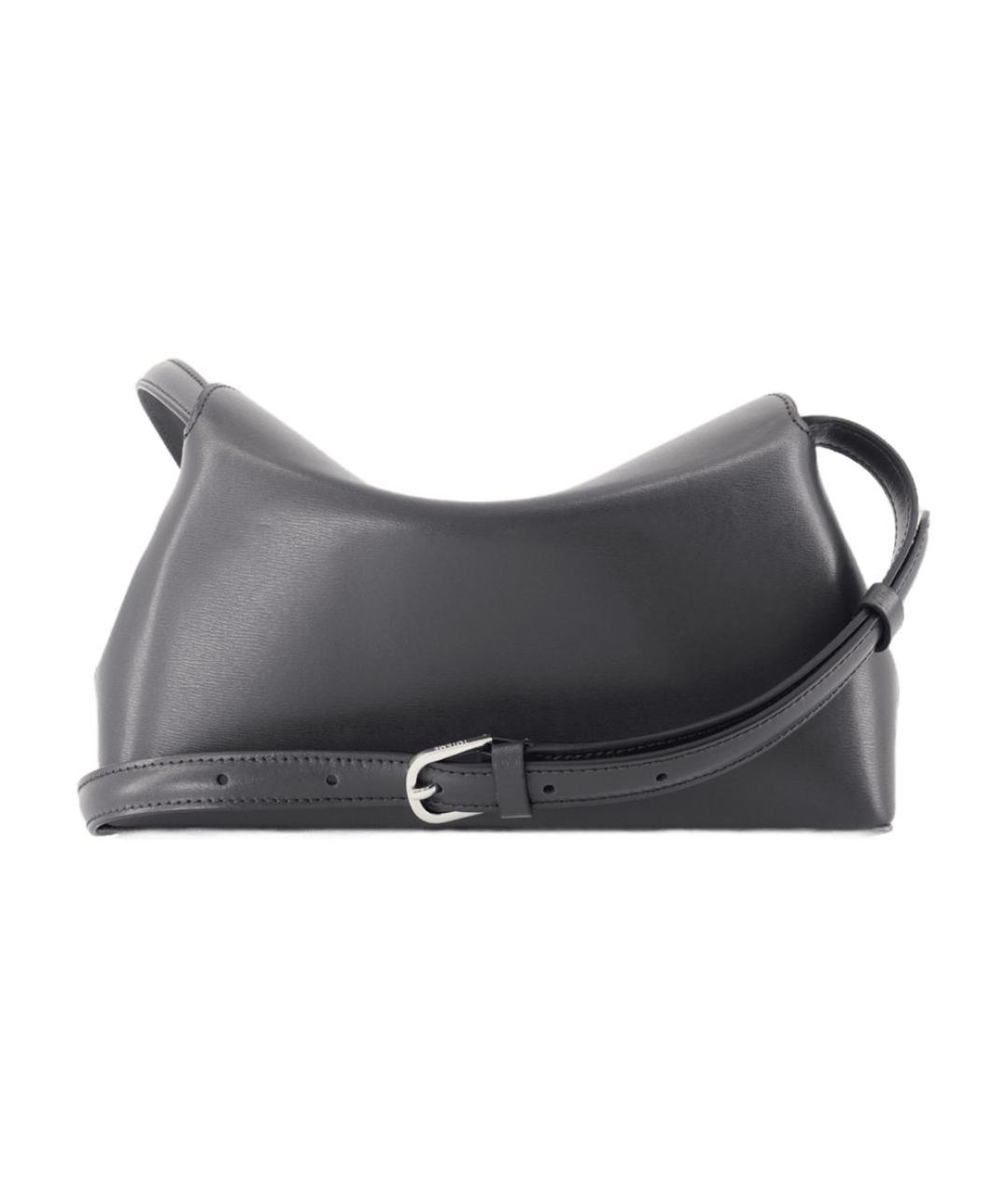 TOTEME Черная кожаная сумка через плечо, фото 3