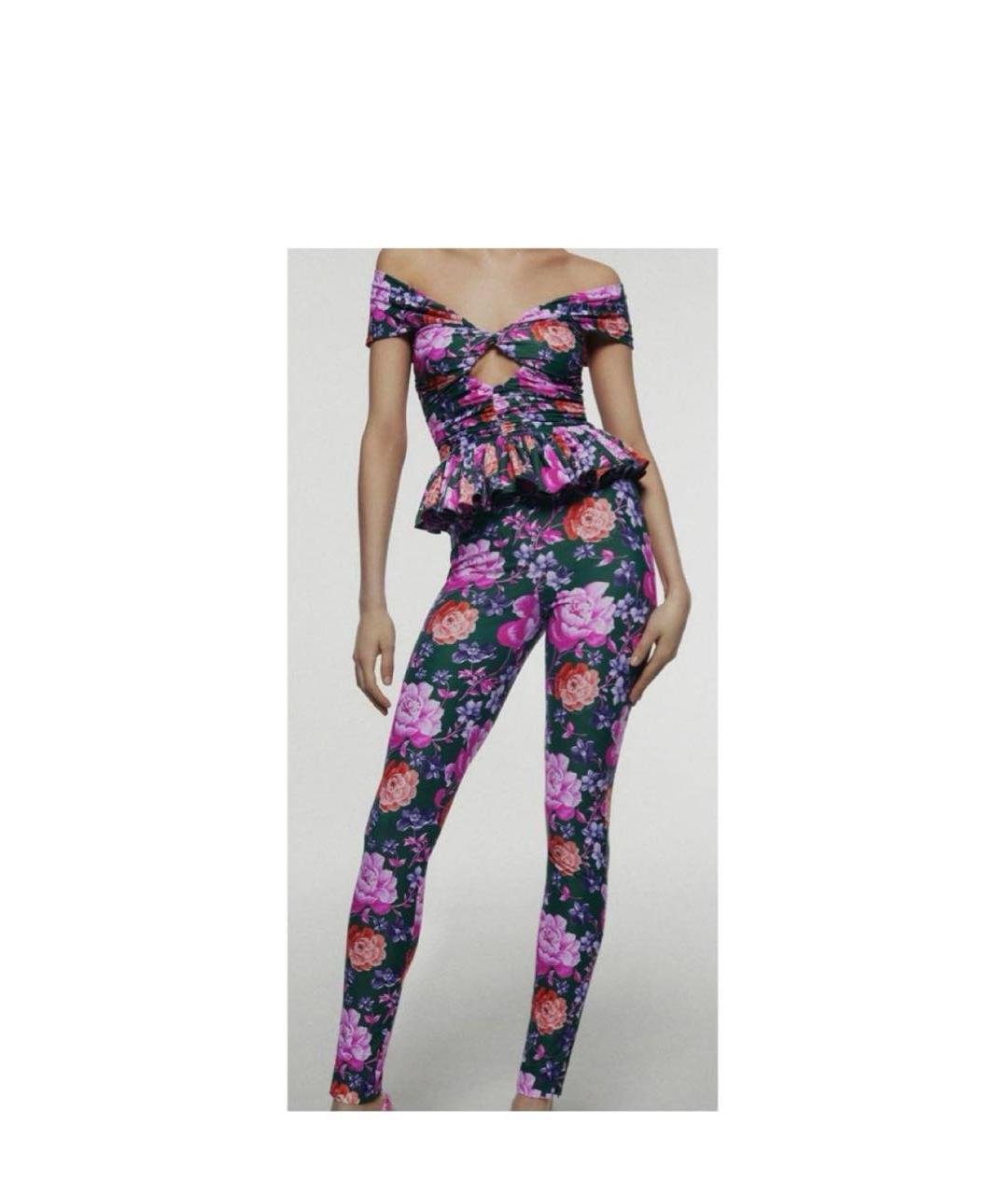 MAGDA BUTRYM Розовые полиэстеровые леггинсы и велосипедки, фото 3