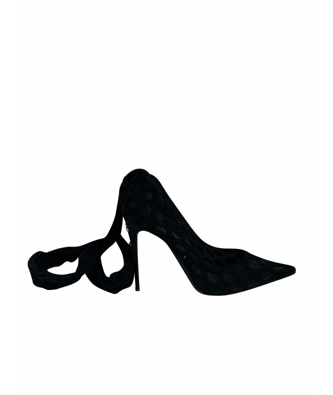 DOLCE&GABBANA Черные текстильные туфли, фото 1