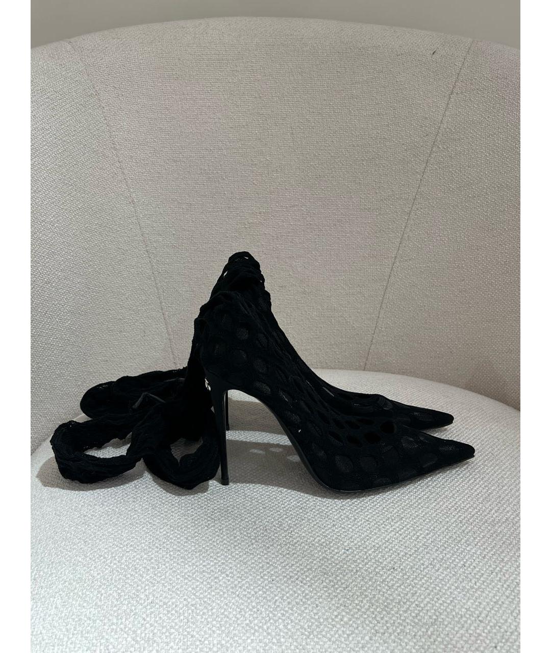 DOLCE&GABBANA Черные текстильные туфли, фото 9