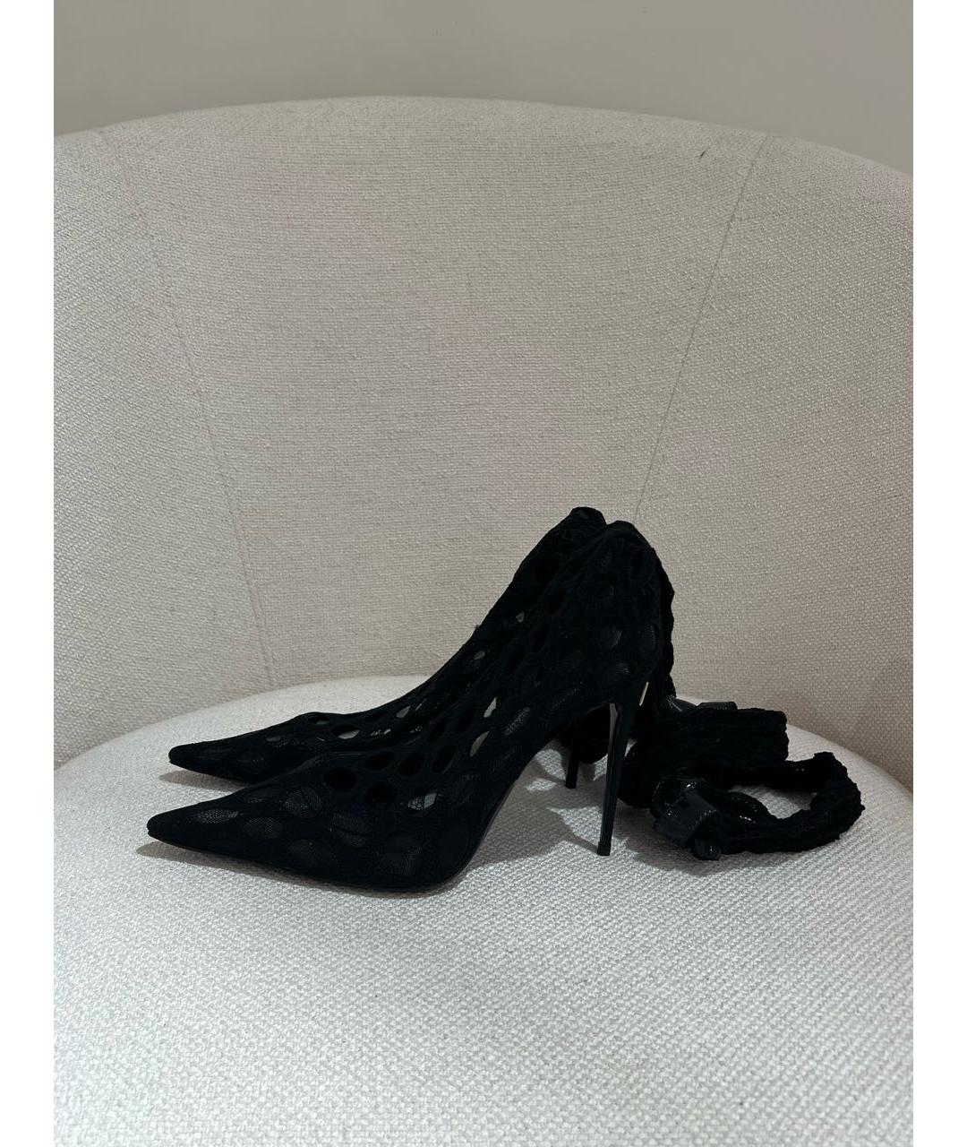 DOLCE&GABBANA Черные текстильные туфли, фото 5