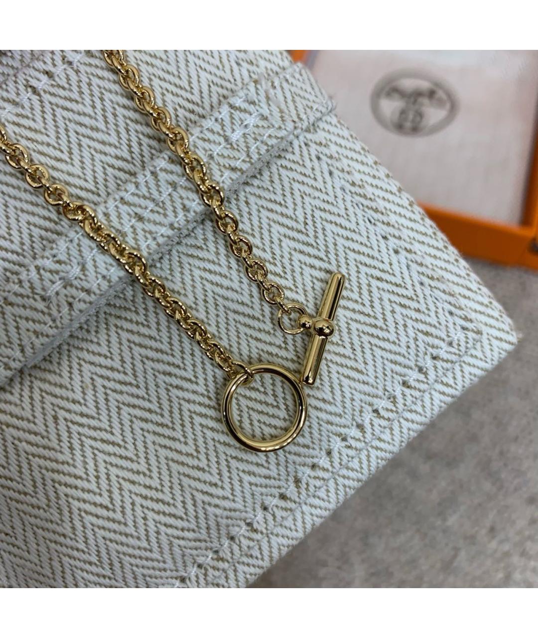 HERMES Золотое колье, фото 5