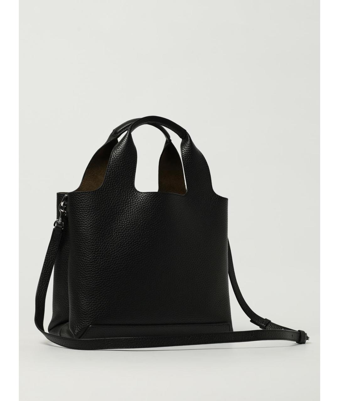 HOGAN Черная кожаная сумка с короткими ручками, фото 2
