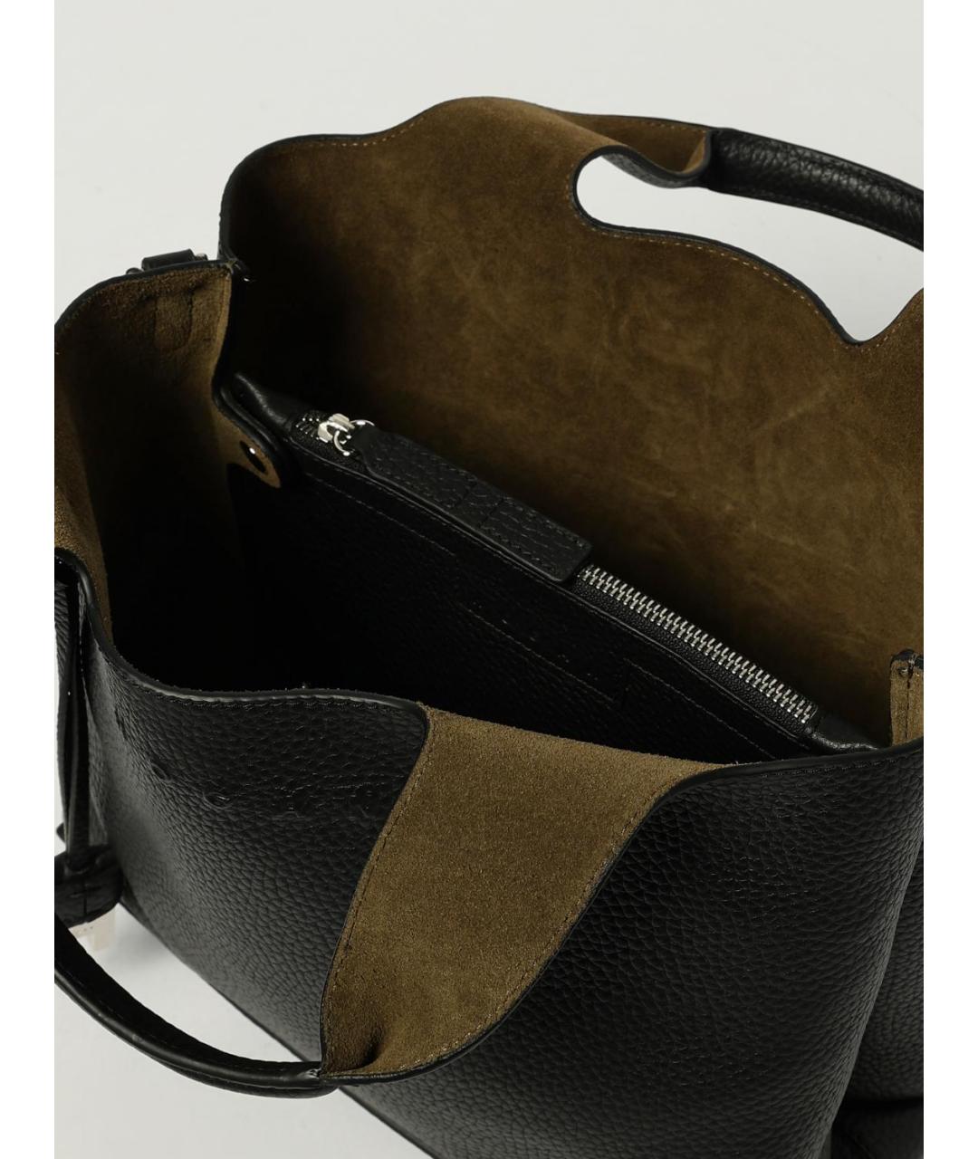 HOGAN Черная кожаная сумка с короткими ручками, фото 4