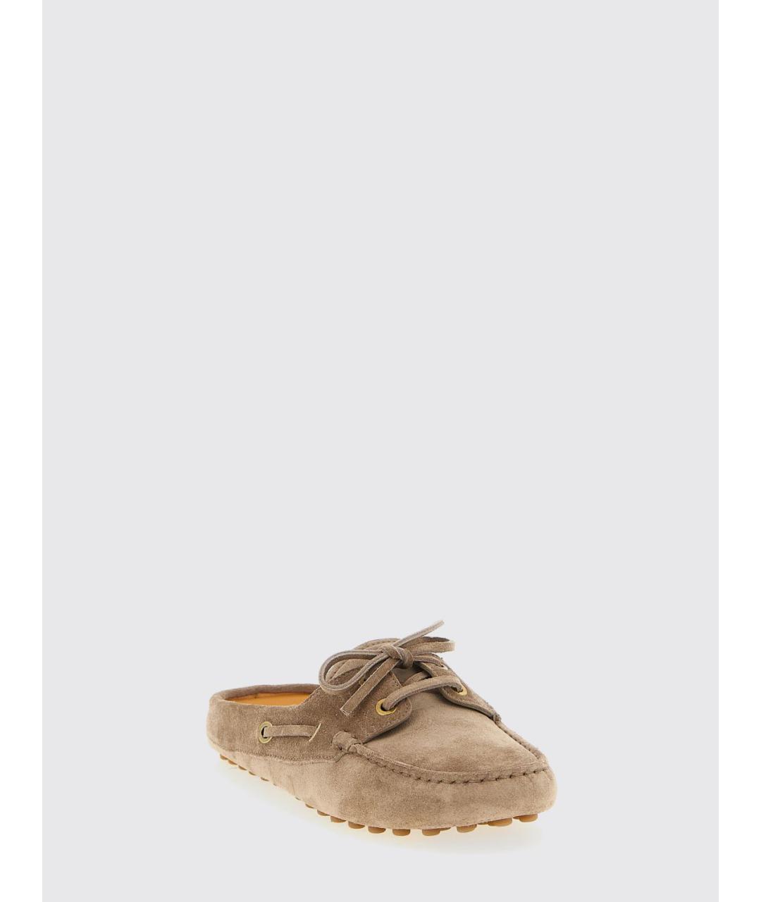 TOD'S Коричневые замшевые лоферы, фото 2