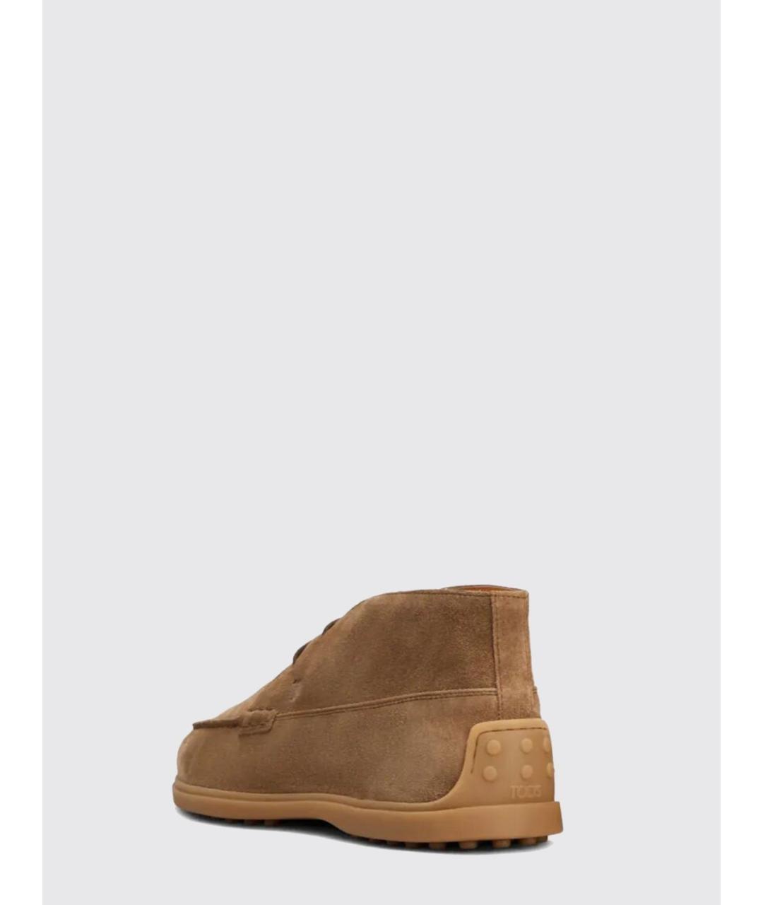 TOD'S Коричневые замшевые низкие ботинки, фото 3