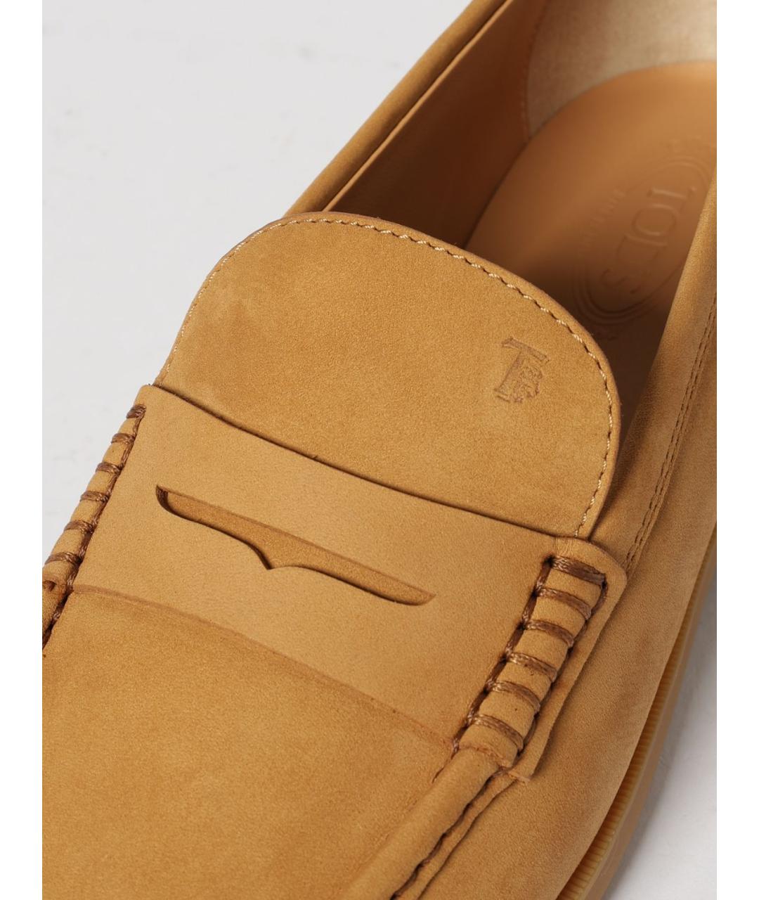 TOD'S Коричневые кожаные лоферы, фото 4