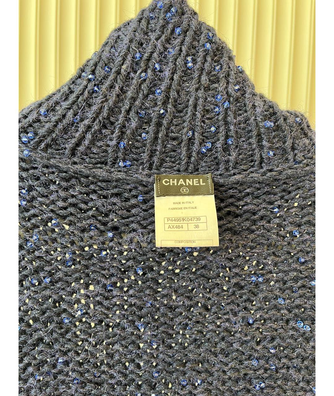 CHANEL Синий кашемировый джемпер / свитер, фото 3