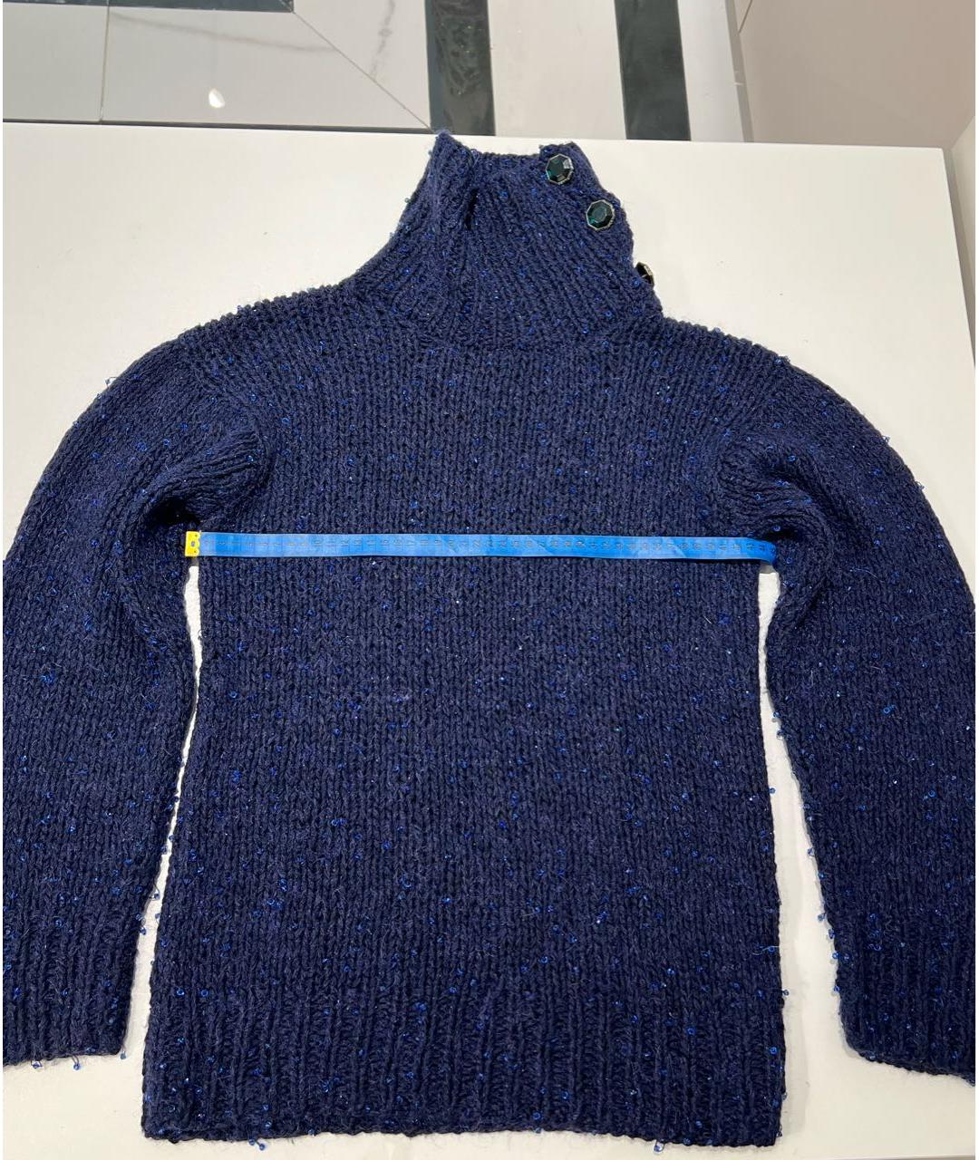 CHANEL Синий кашемировый джемпер / свитер, фото 7