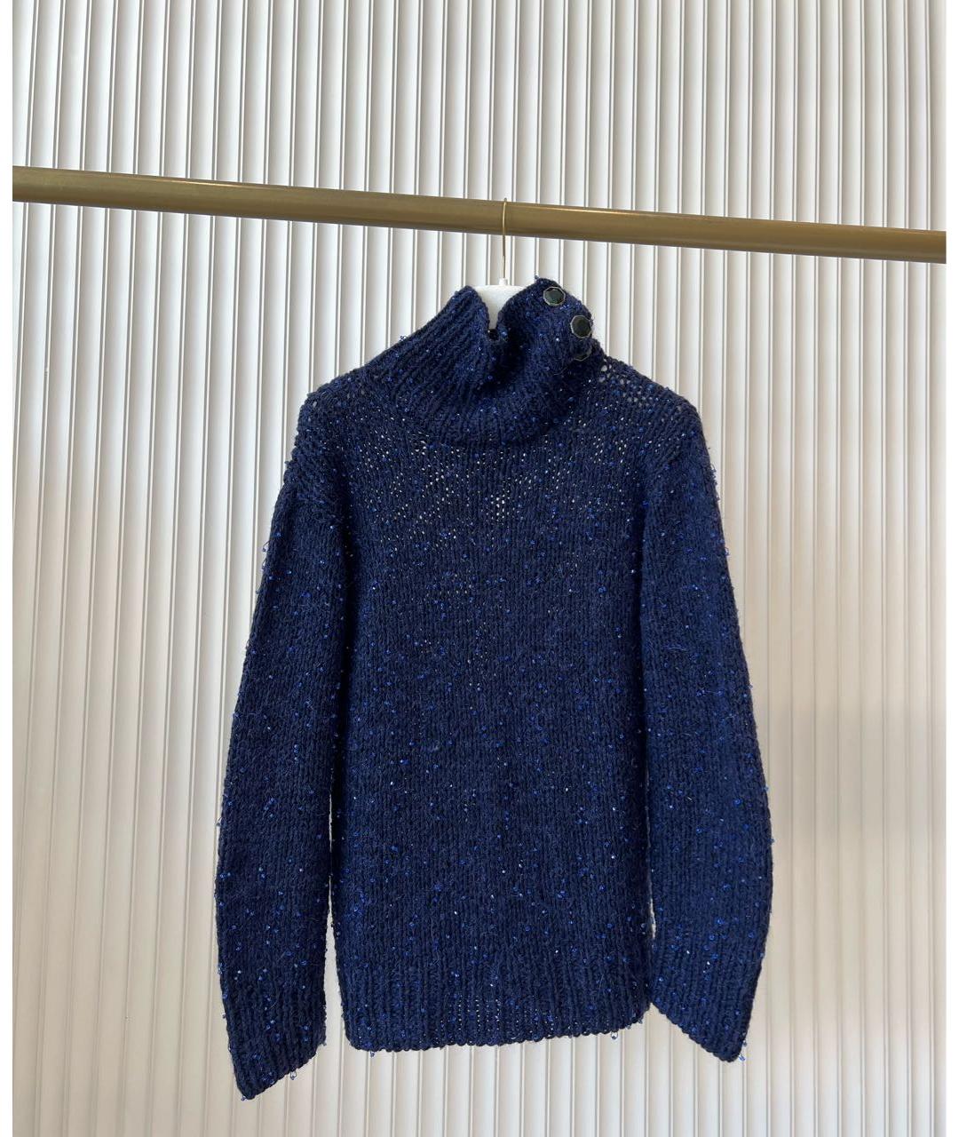 CHANEL Синий кашемировый джемпер / свитер, фото 9