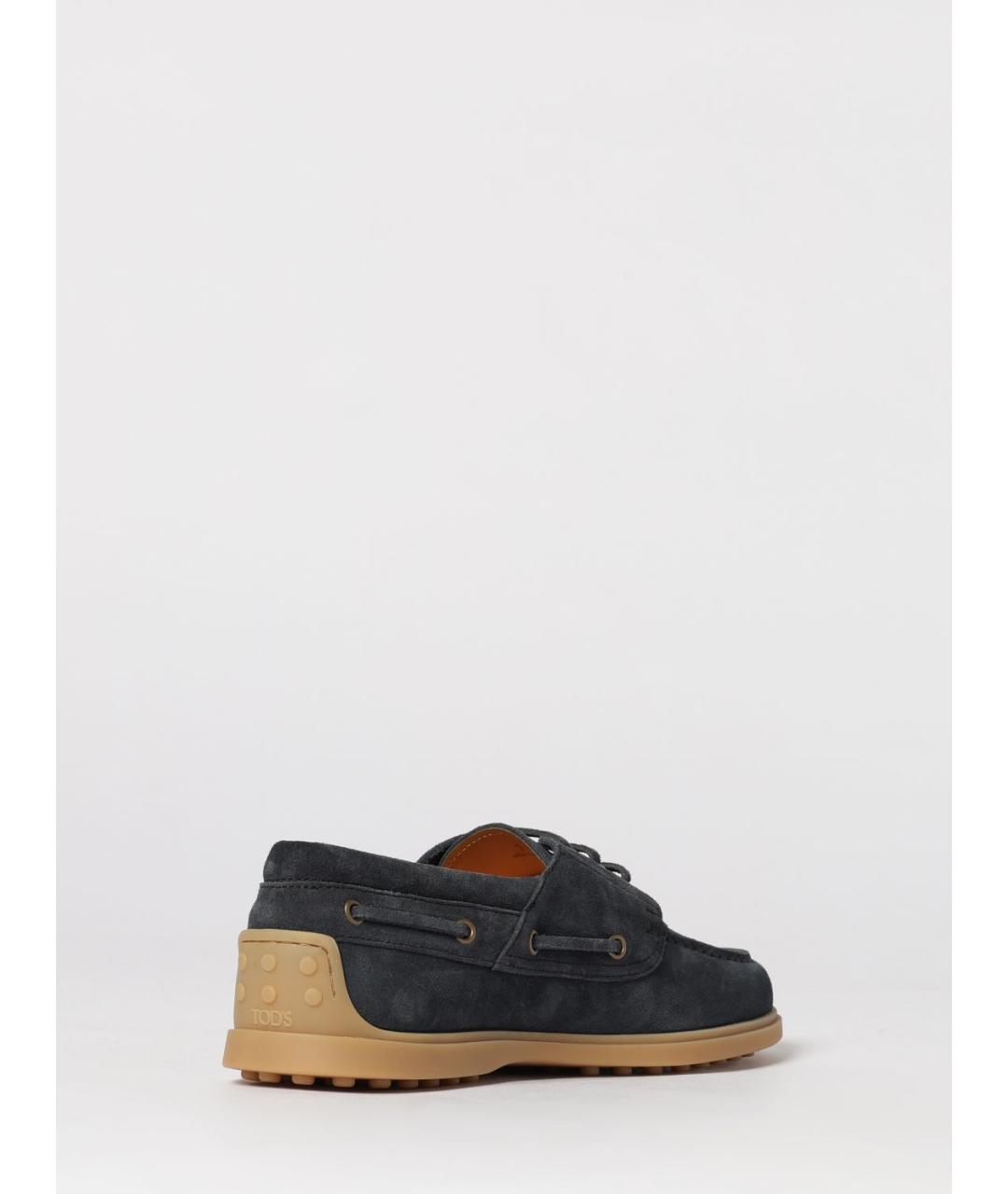 TOD'S Синие кожаные мокасины, фото 3