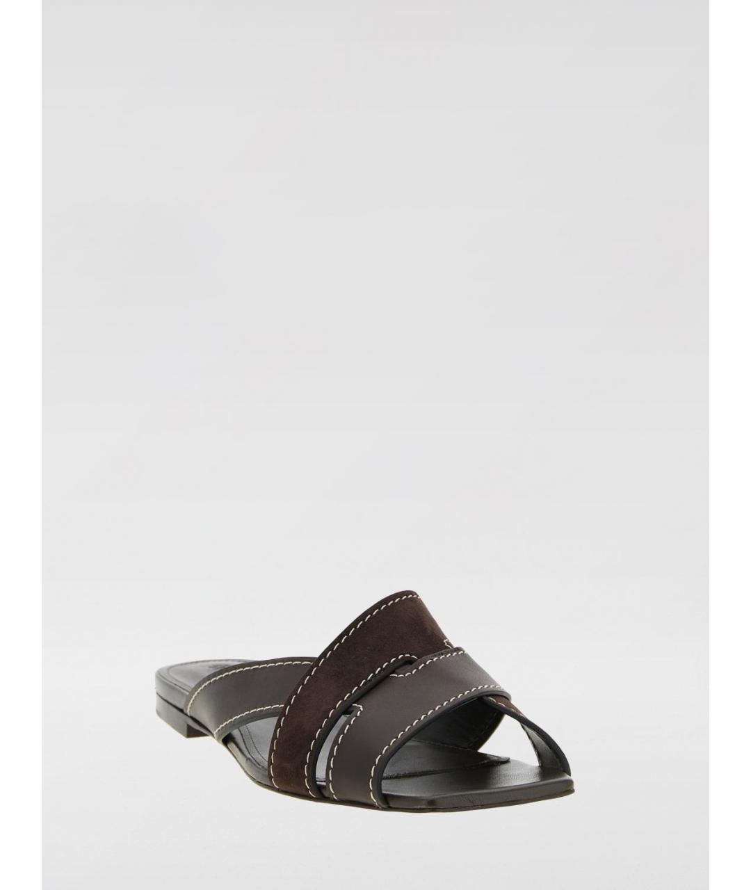 TOD'S Коричневые кожаные сандалии, фото 2