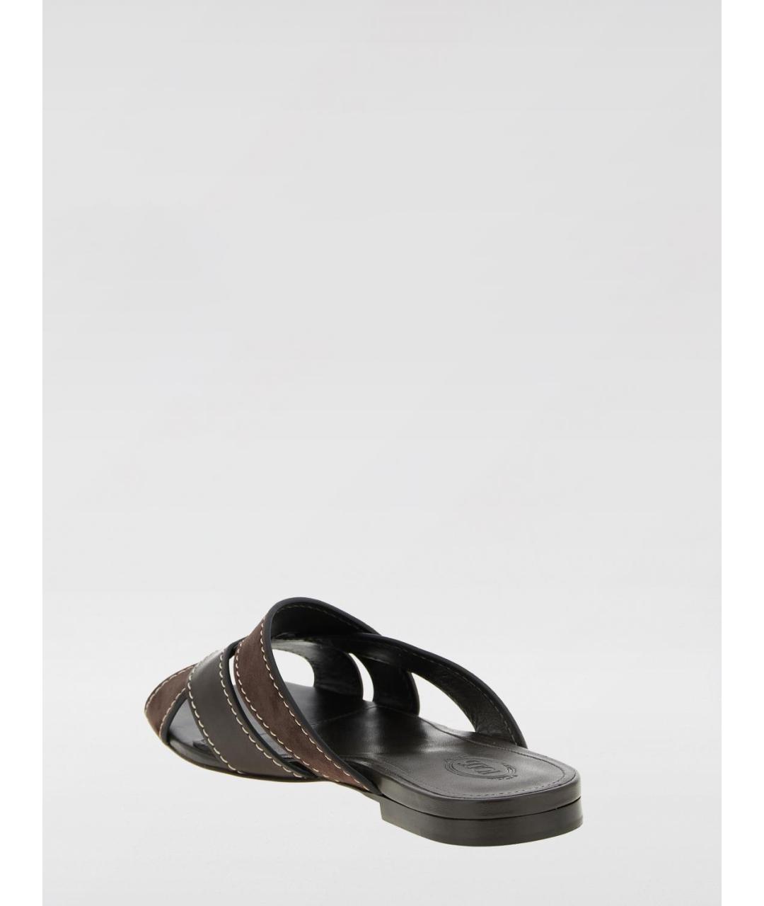 TOD'S Коричневые кожаные сандалии, фото 3