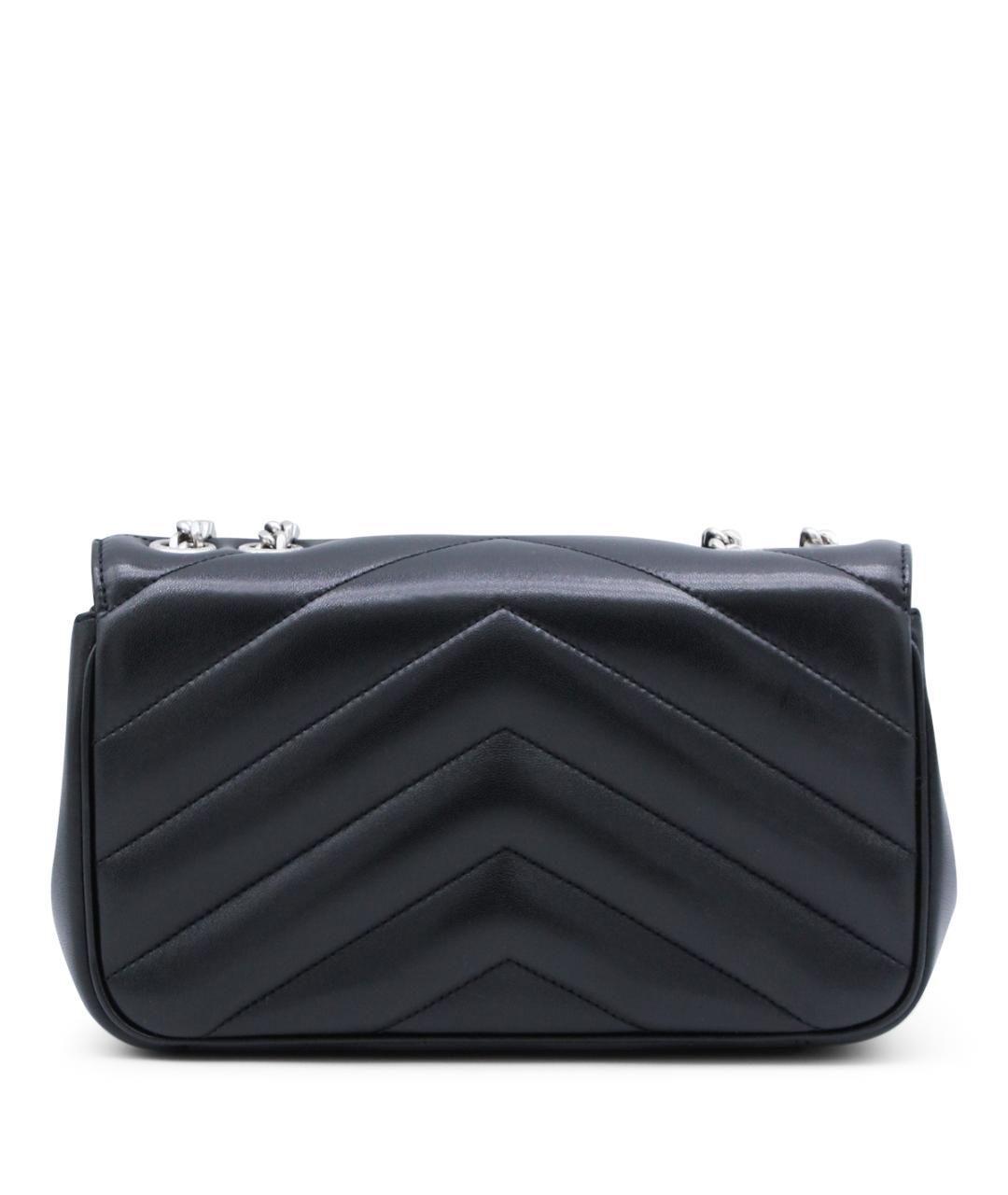 SAINT LAURENT Черная кожаная сумка через плечо, фото 3