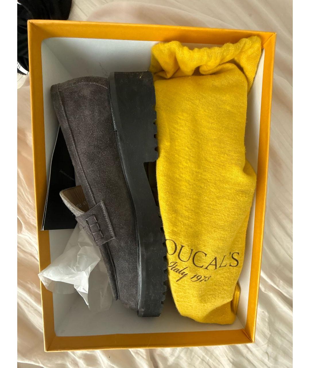 DOUCAL'S Антрацитовые замшевые лоферы, фото 7