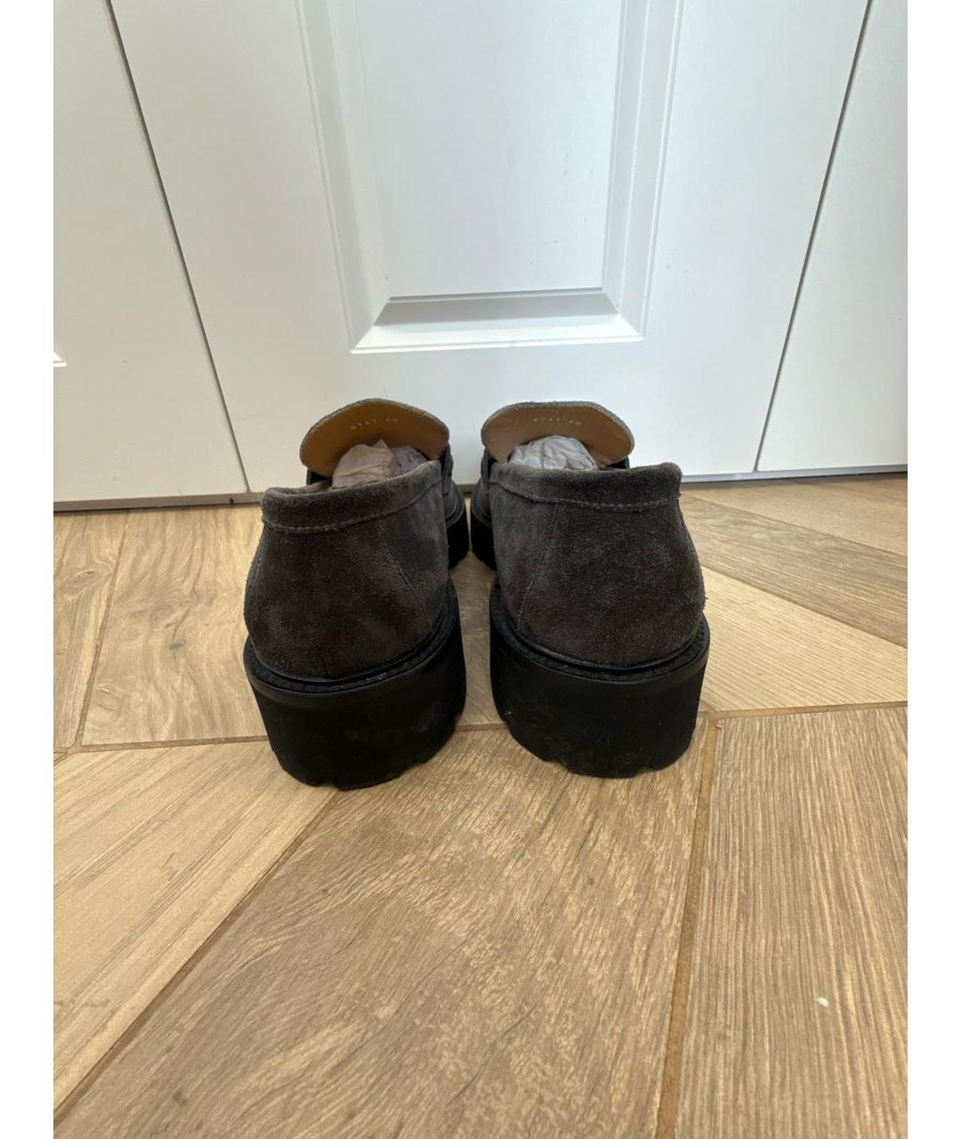 DOUCAL'S Антрацитовые замшевые лоферы, фото 4