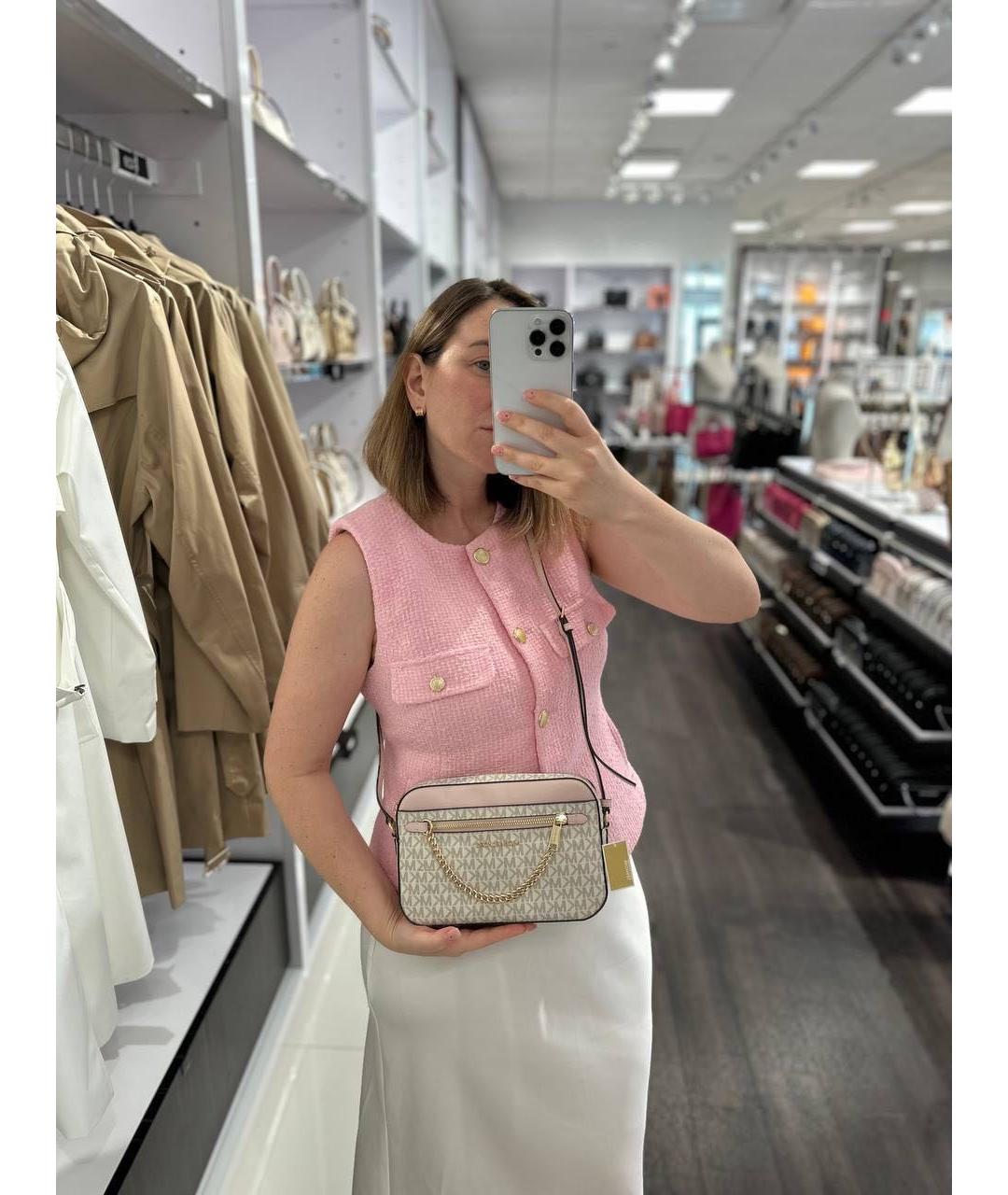 MICHAEL KORS Бежевая сумка через плечо, фото 6