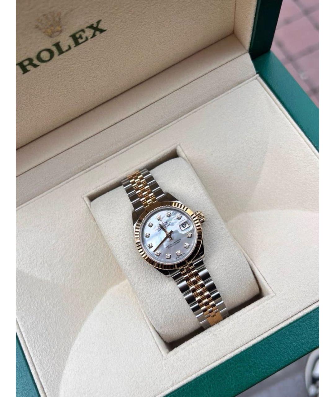 ROLEX Серебряные часы из розового золота, фото 4