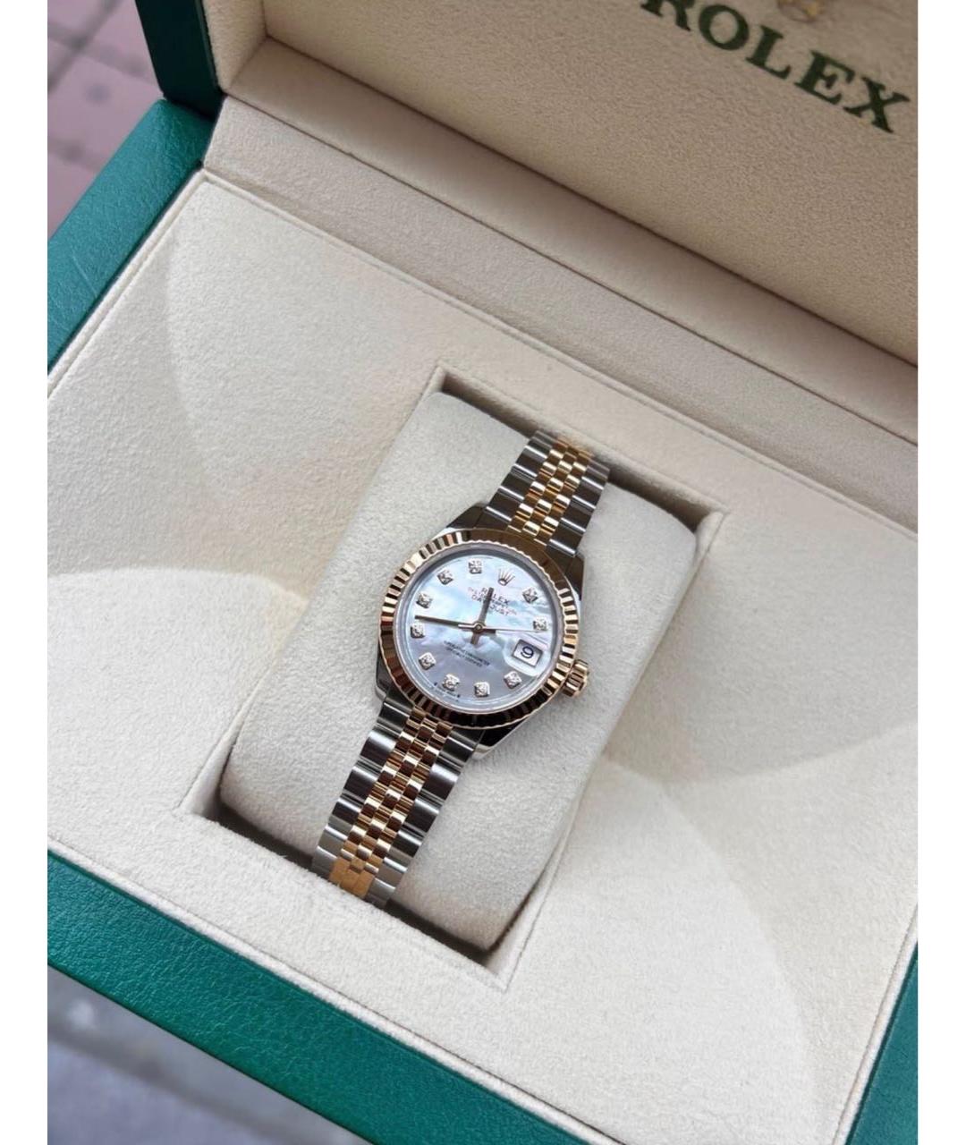 ROLEX Серебряные часы из розового золота, фото 3